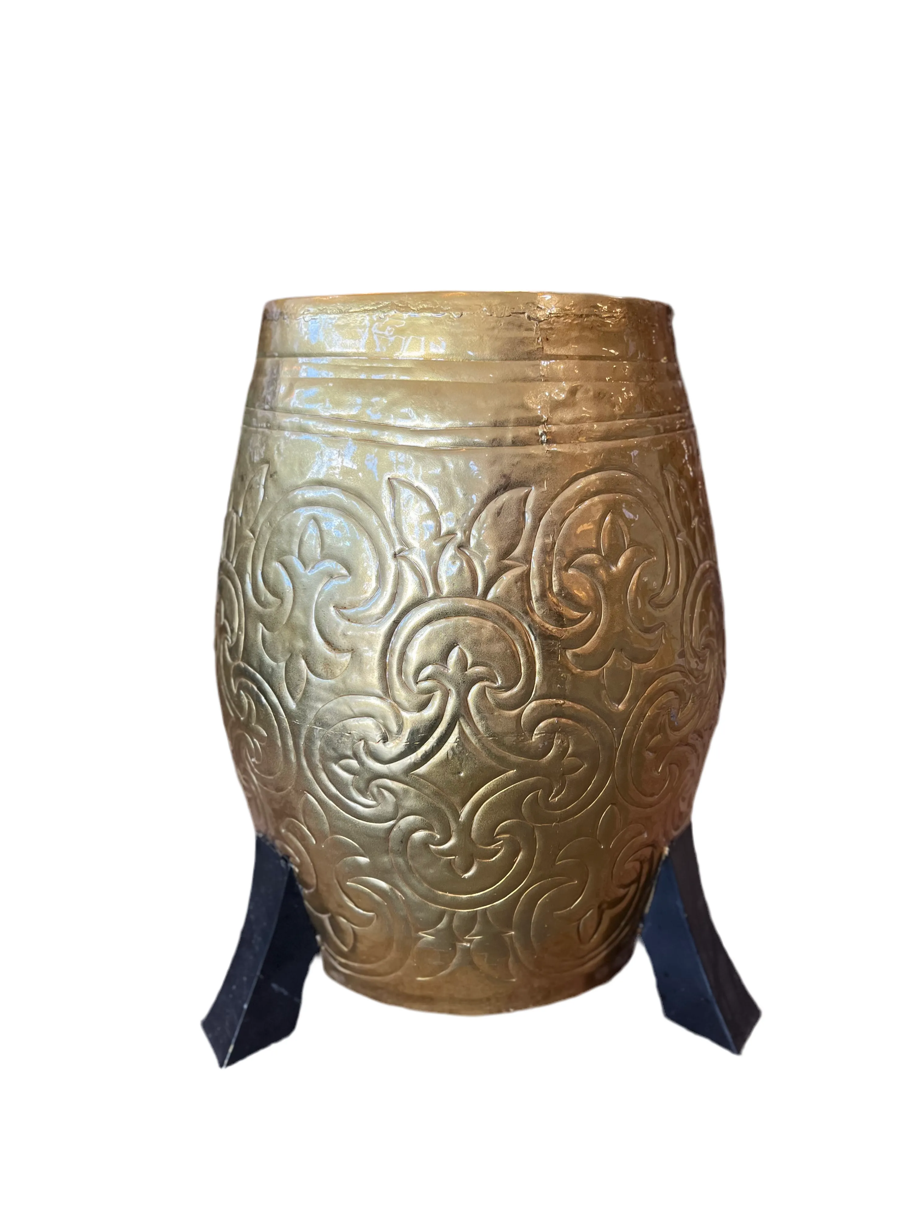 Large Round Gold Plant Stand