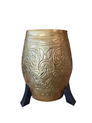 Large Round Gold Plant Stand