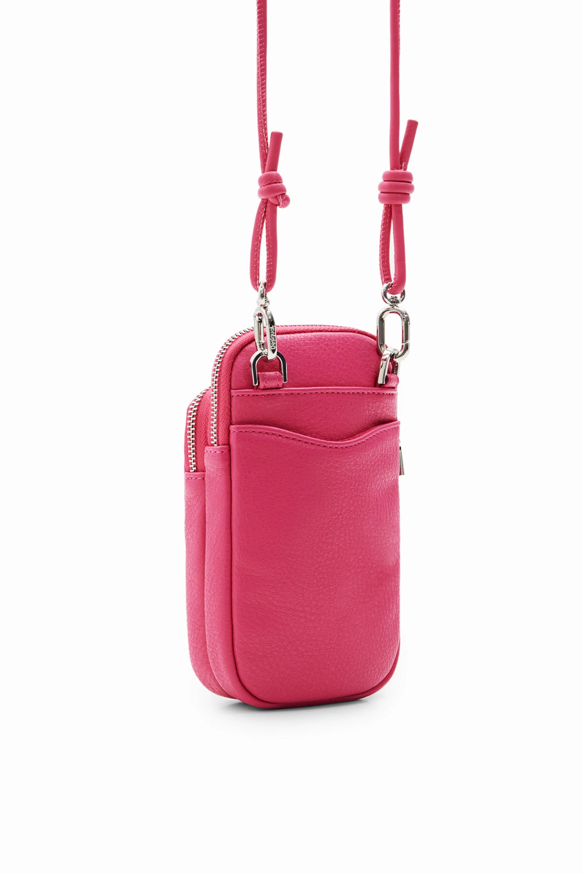 Leather-effect wallet smartphone pouch