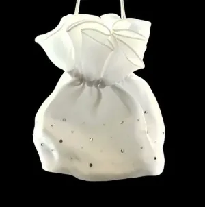 Little People Girls White Communion Bag 5308