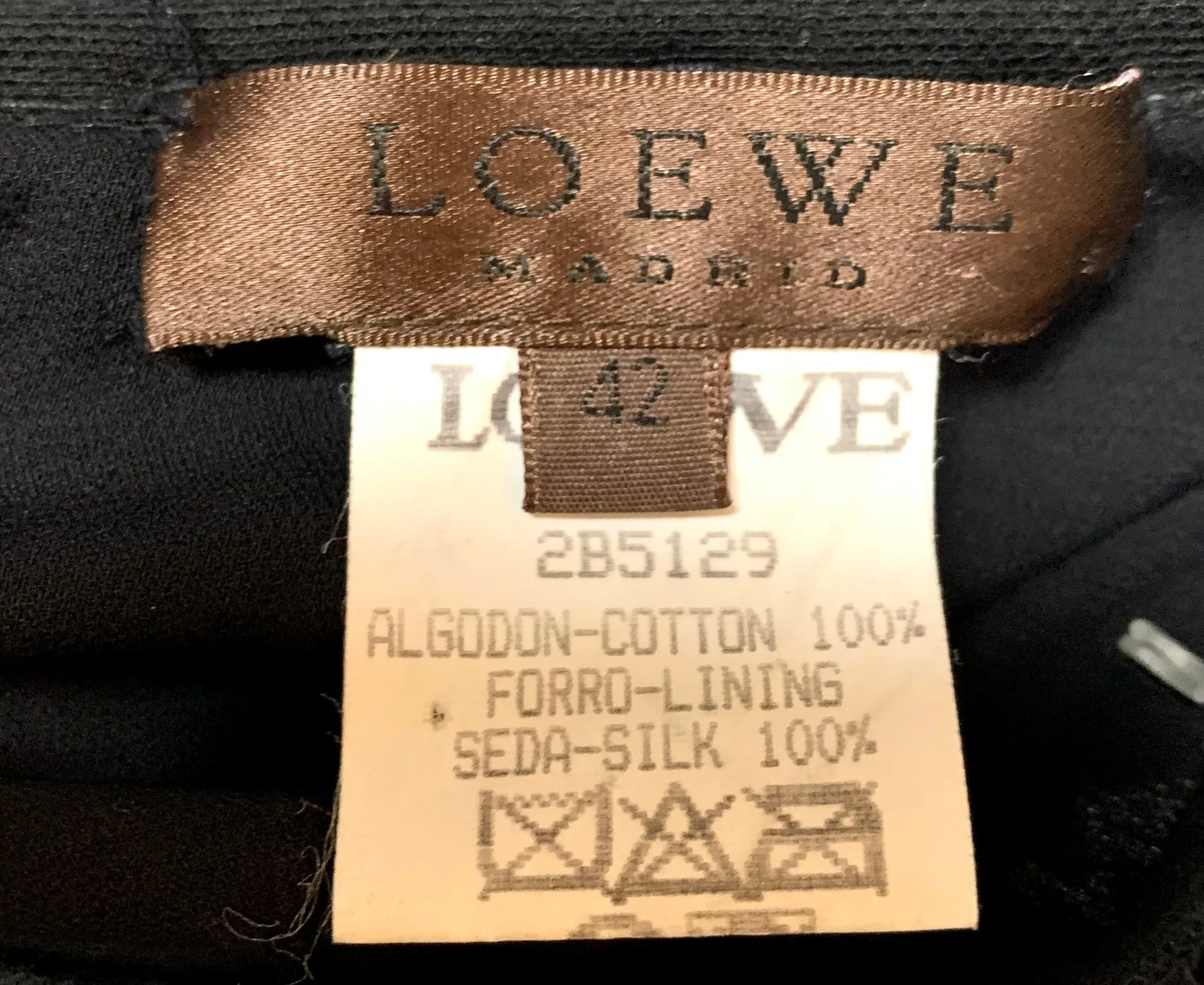 Loewe 2000s Black Glass Beaded Cocktail Skirt
