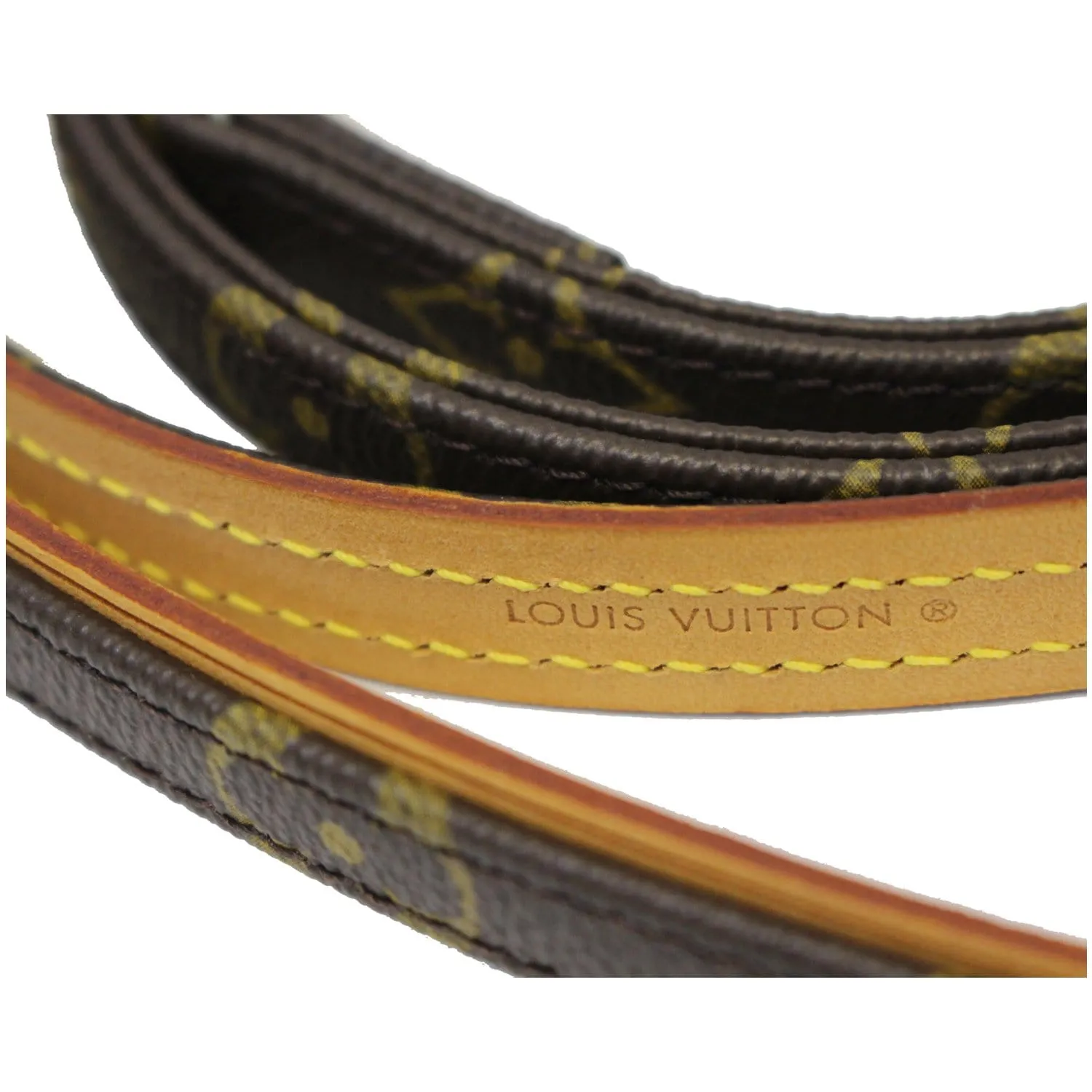 LOUIS VUITTON Baxter MM Monogram Canvas Leash Lead Brown