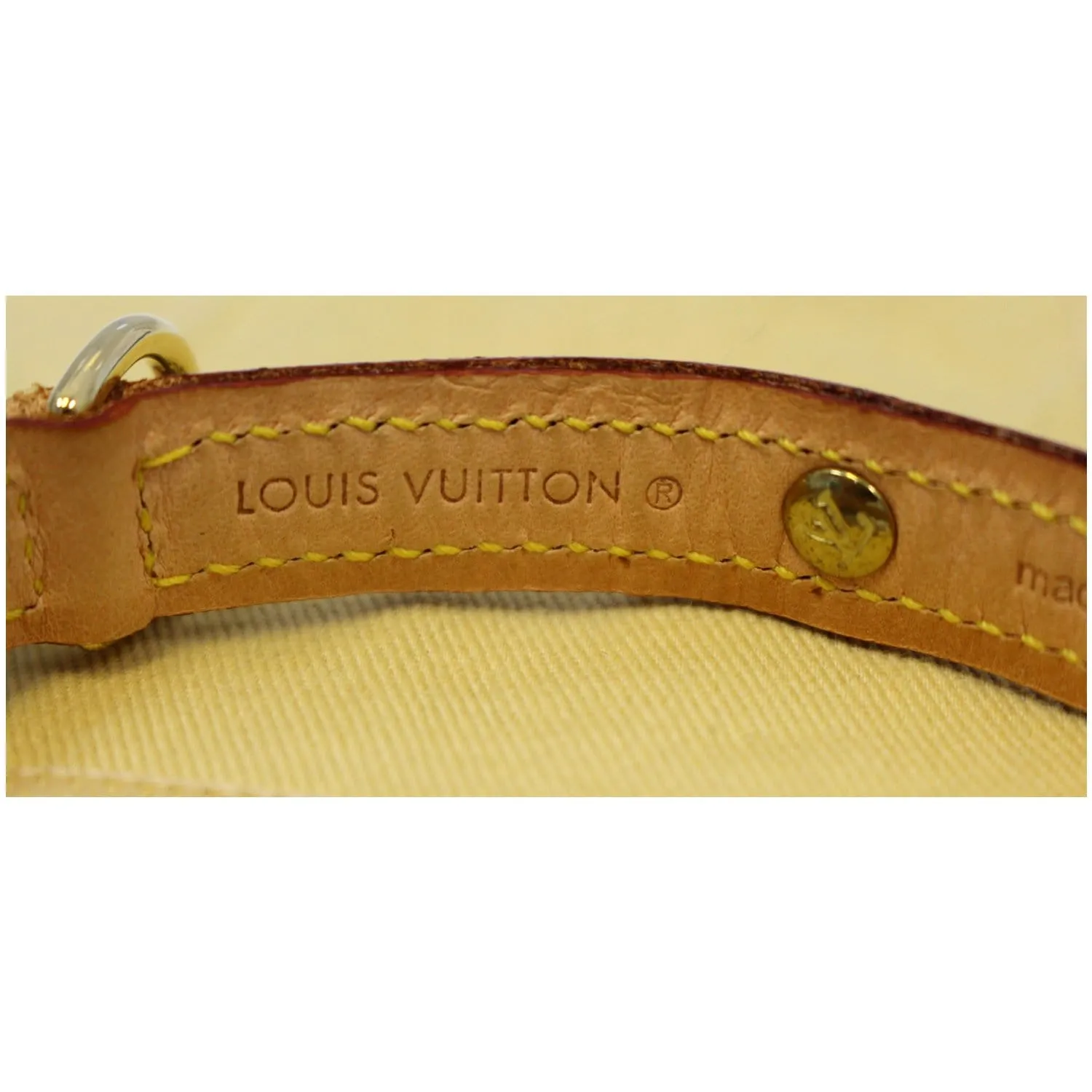 LOUIS VUITTON Baxter PM Monogram Canvas Dog Collar Brown