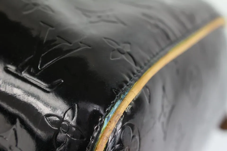 Louis Vuitton Black Monogram Vernis Mercer Keepall Boston Duffle Bag 1025lv11
