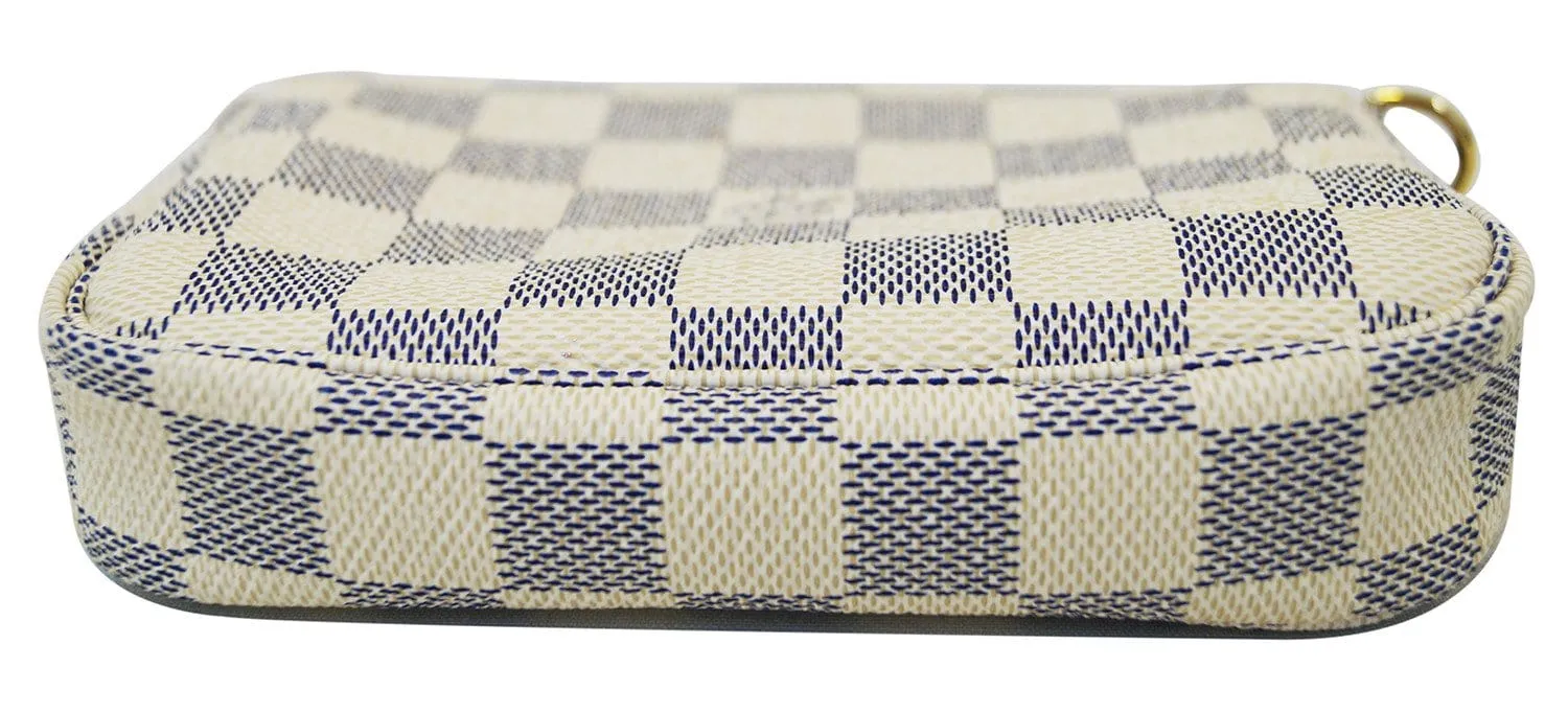 LOUIS VUITTON Damier Azur Mini Pochette Accessoires Pouch