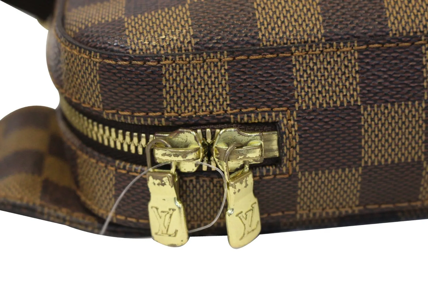 LOUIS VUITTON Damier Canvas Geronimos Brown Hip Bag