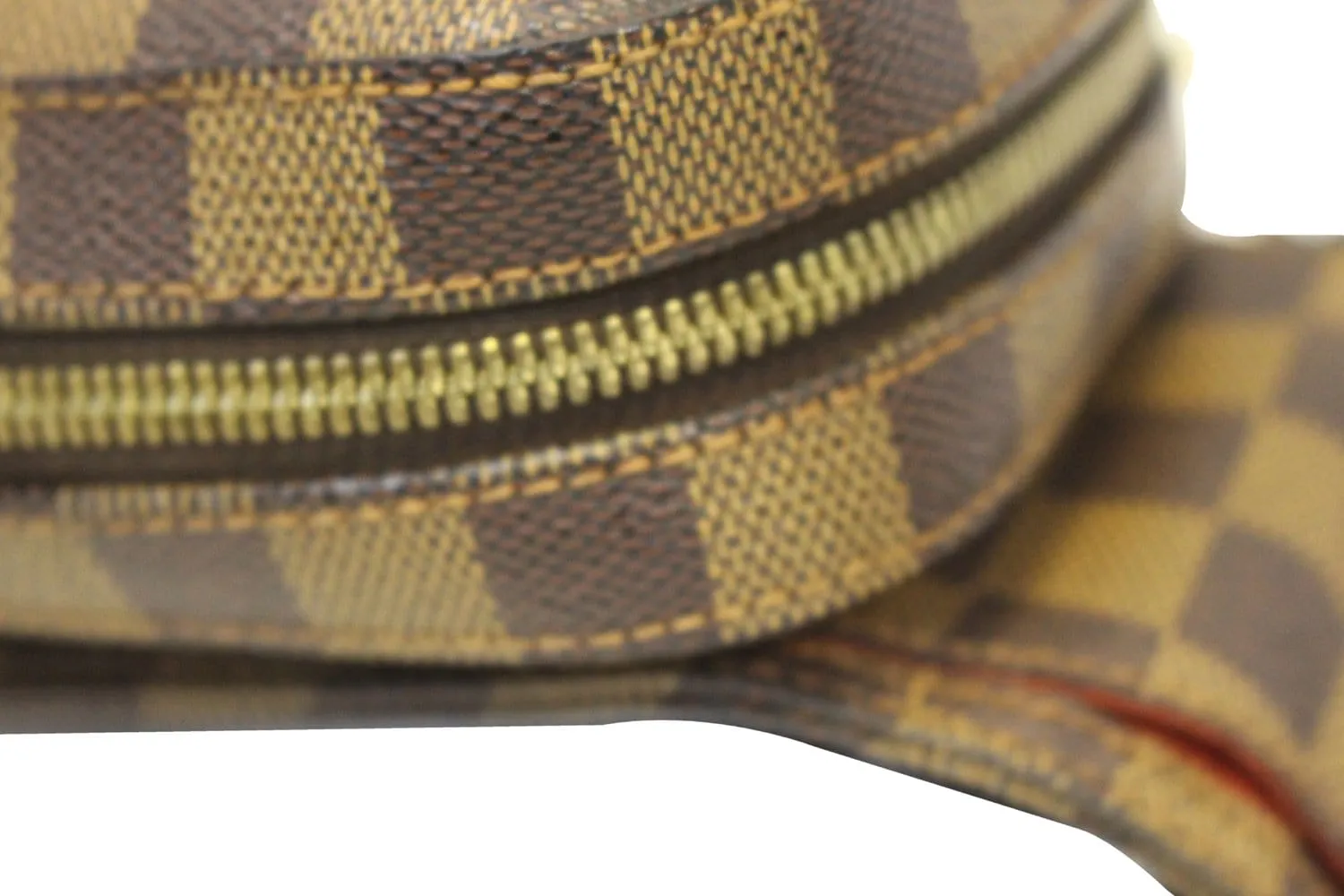 LOUIS VUITTON Damier Canvas Geronimos Brown Hip Bag