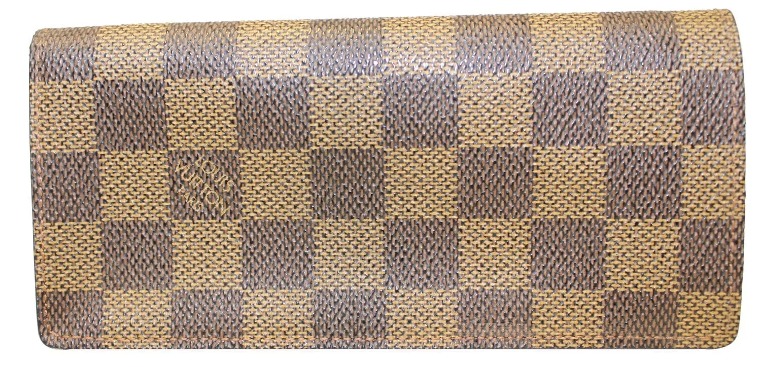 LOUIS VUITTON Damier Ebene Etui Lunettes Simple Glasses Case