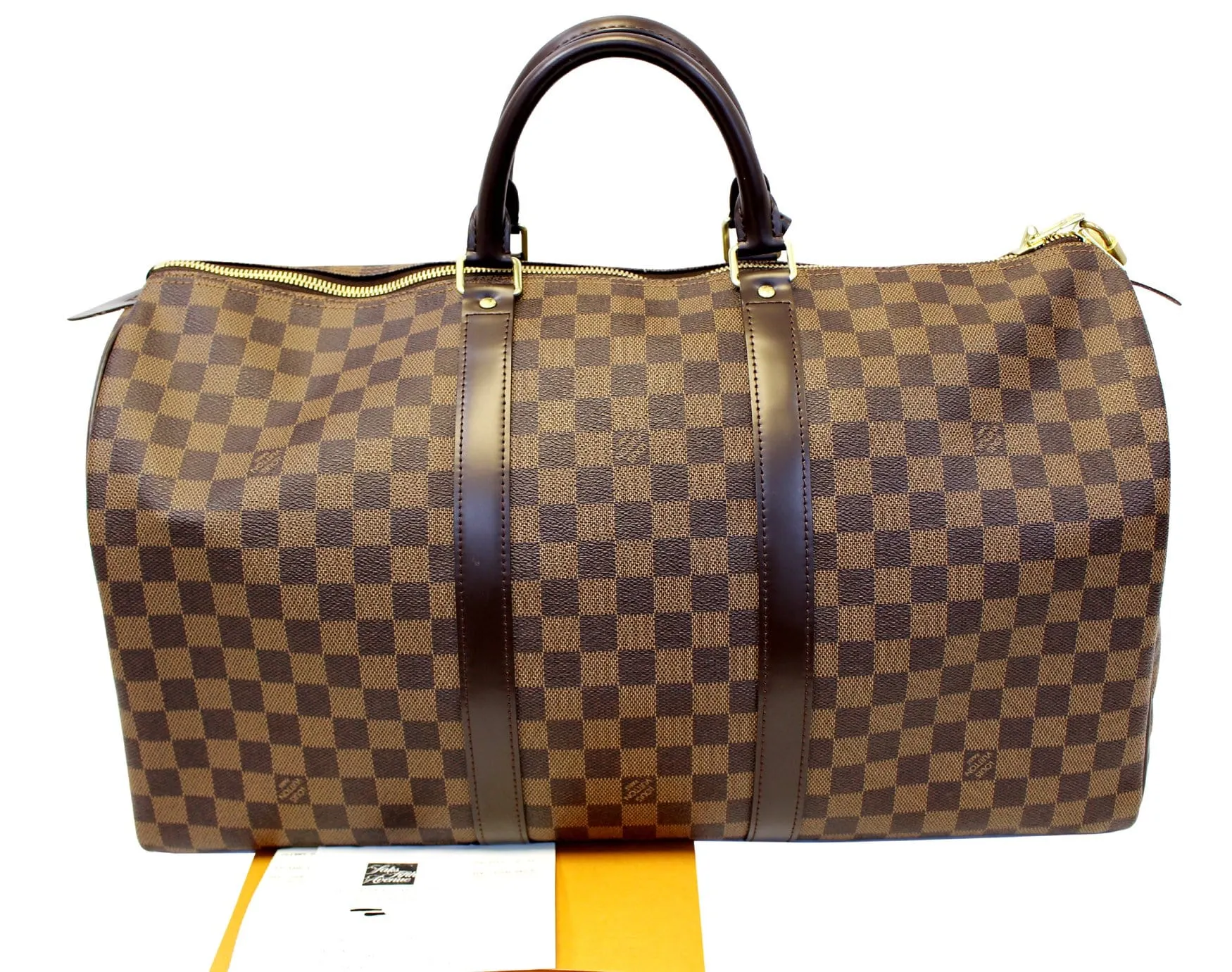 LOUIS VUITTON Damier Ebene Keepall 45 Travel Bag