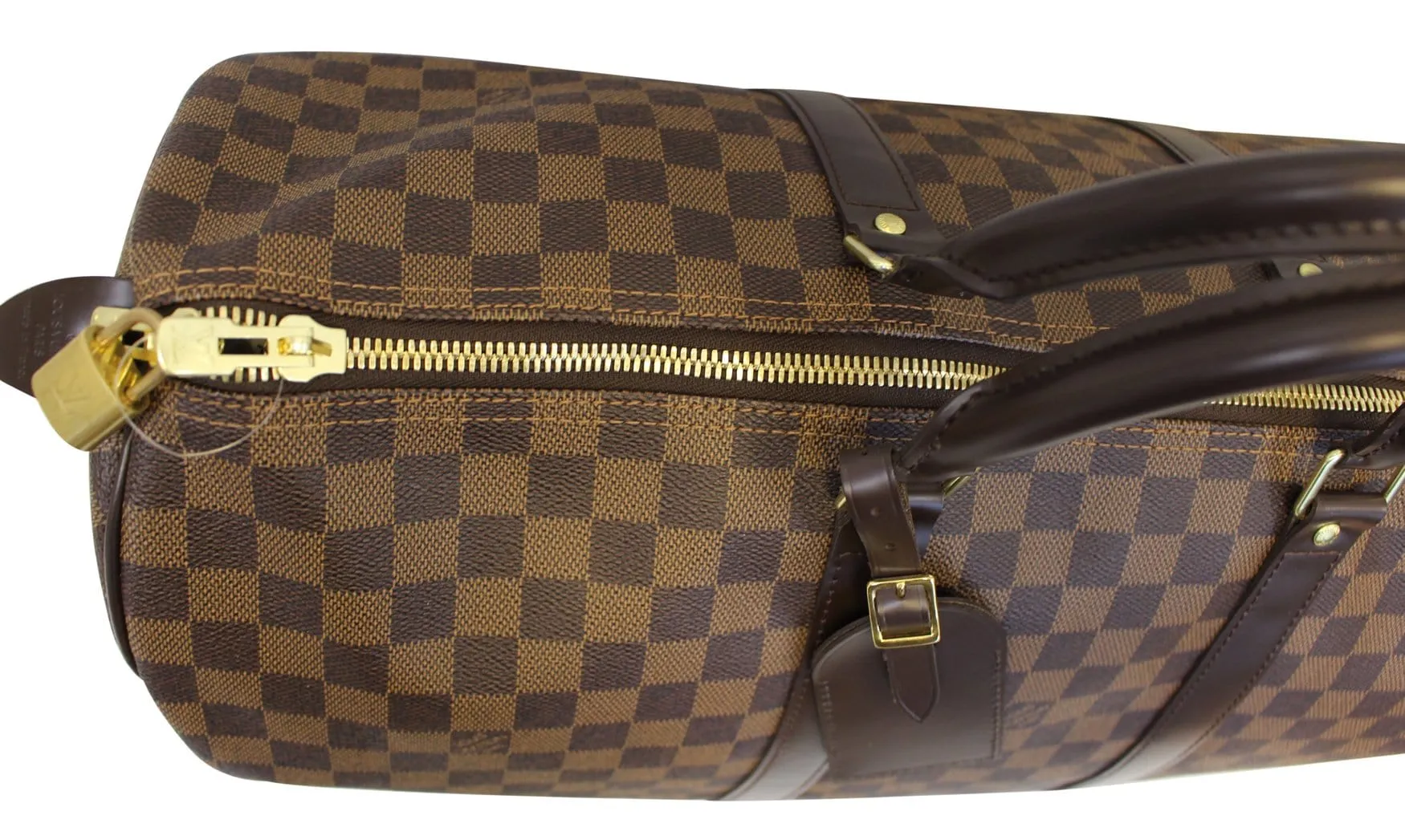 LOUIS VUITTON Damier Ebene Keepall 45 Travel Bag