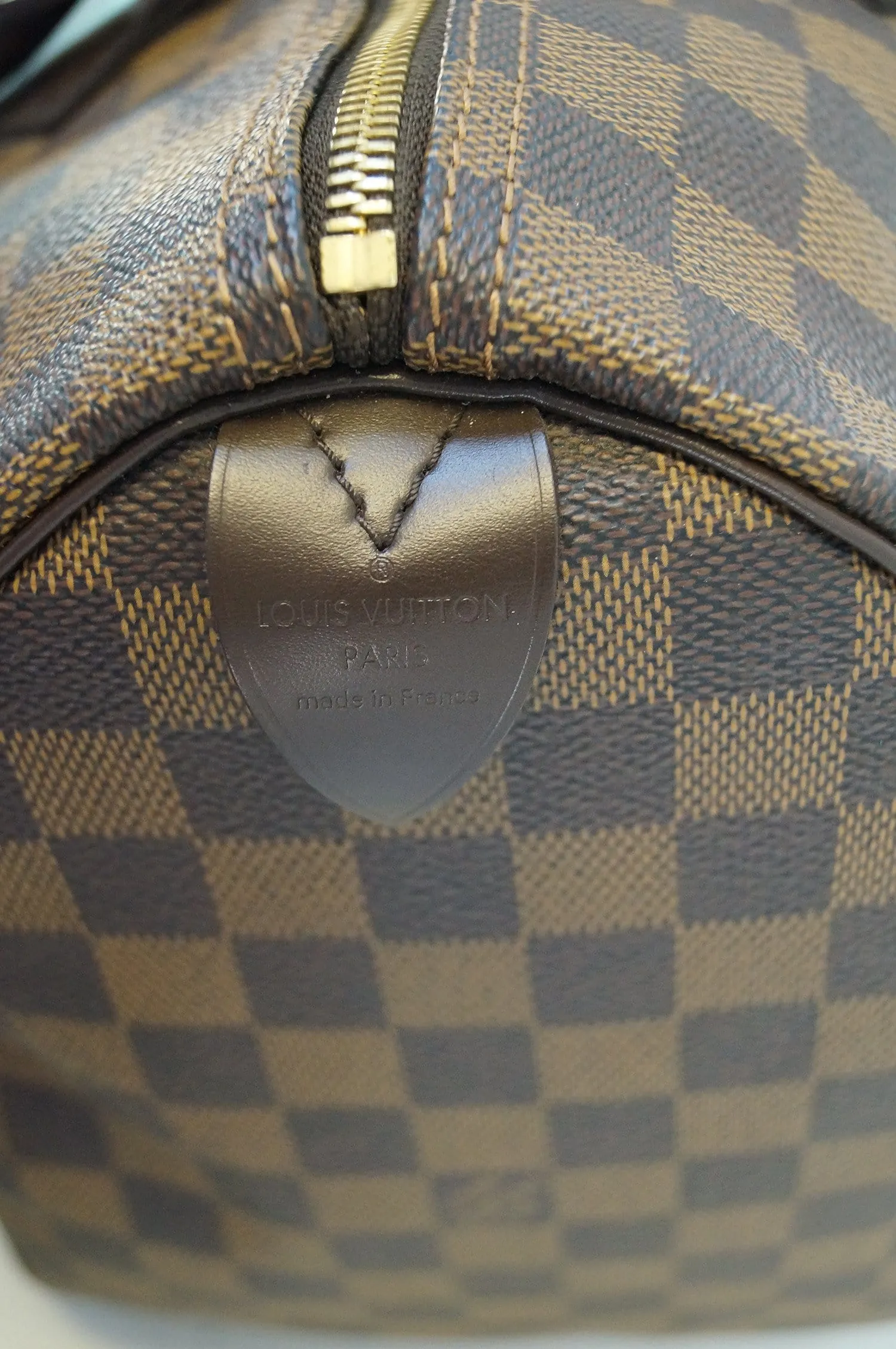 LOUIS VUITTON Damier Ebene Speedy 35 Handbag