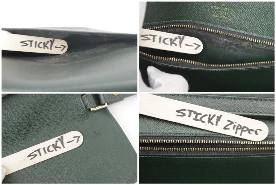 Louis Vuitton Green Taiga Pochette Belaia 8LK1129