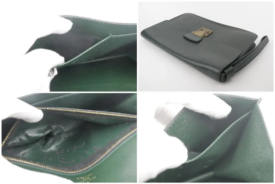 Louis Vuitton Green Taiga Pochette Belaia 8LK1129