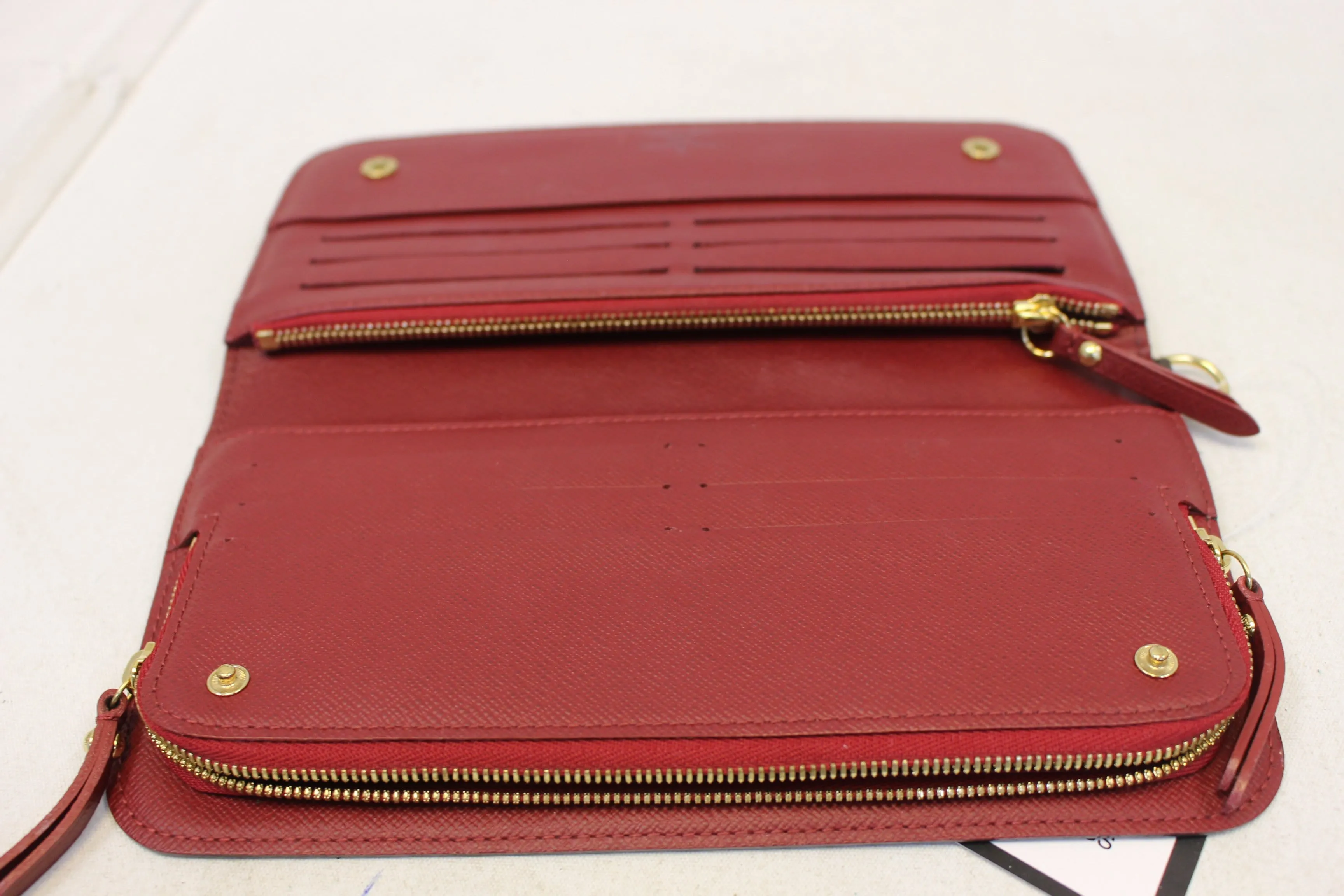 LOUIS VUITTON Monogram Canvas  Insolite Red Wallet