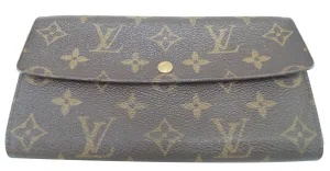 LOUIS VUITTON Monogram Canvas Long Flap Sarah Wallet