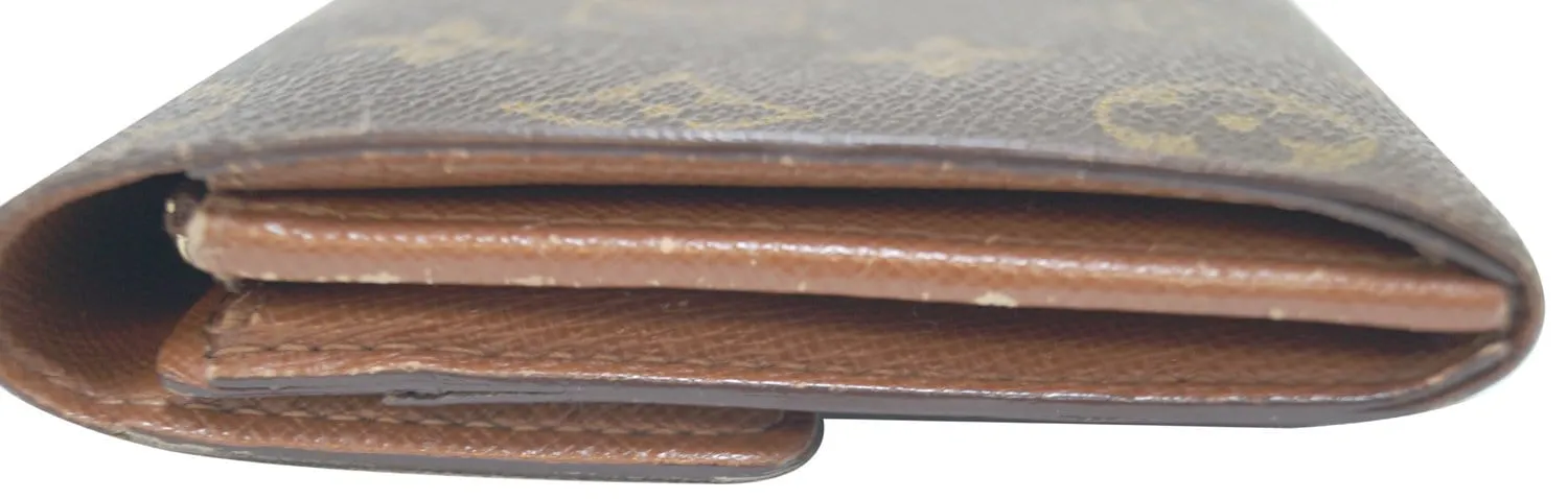 LOUIS VUITTON Monogram Canvas Long Flap Sarah Wallet