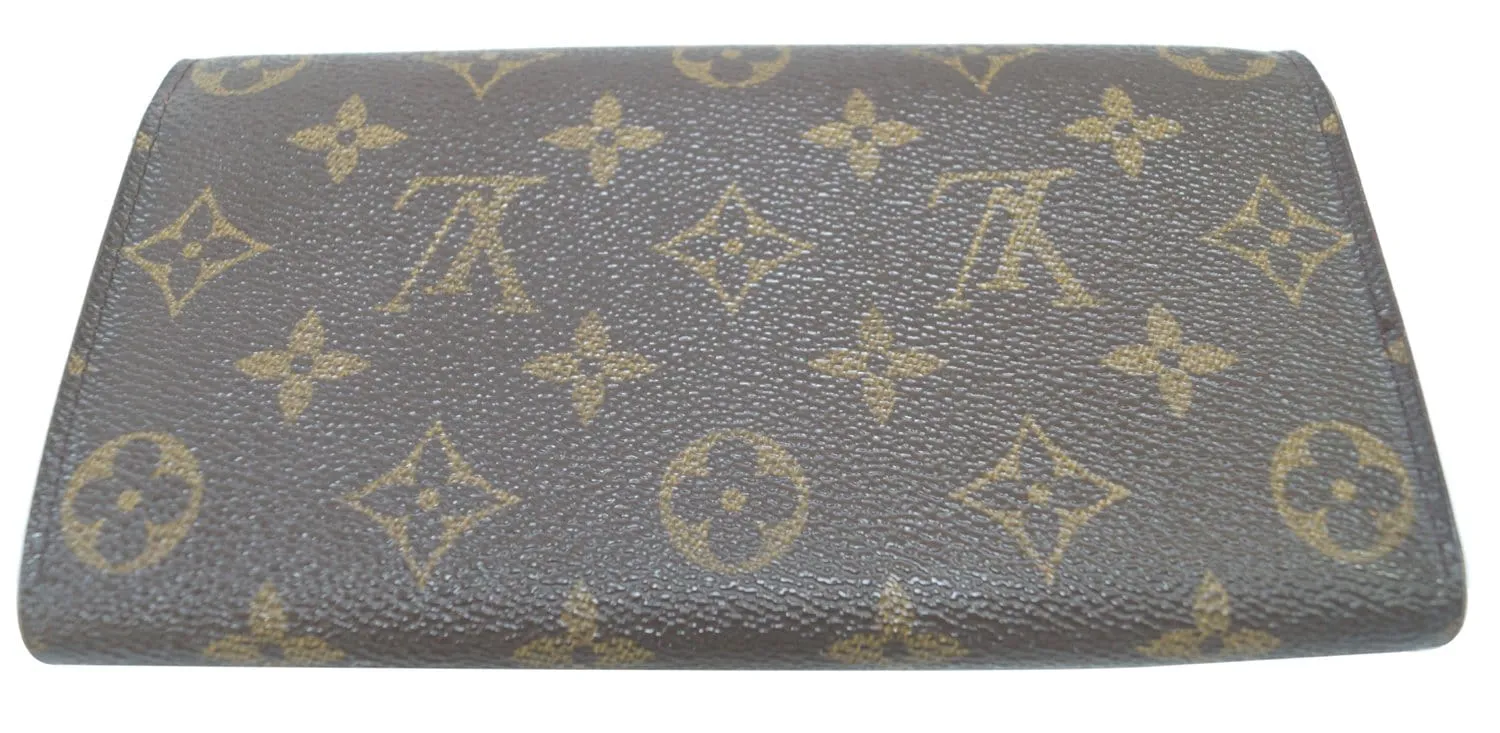 LOUIS VUITTON Monogram Canvas Long Flap Sarah Wallet