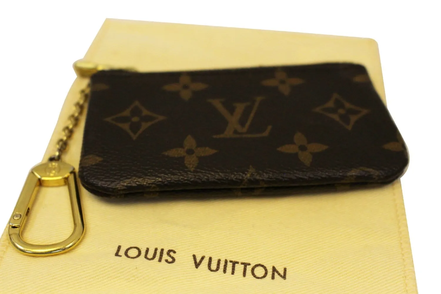 LOUIS VUITTON Monogram Canvas Pochette Key Cles Coin Case