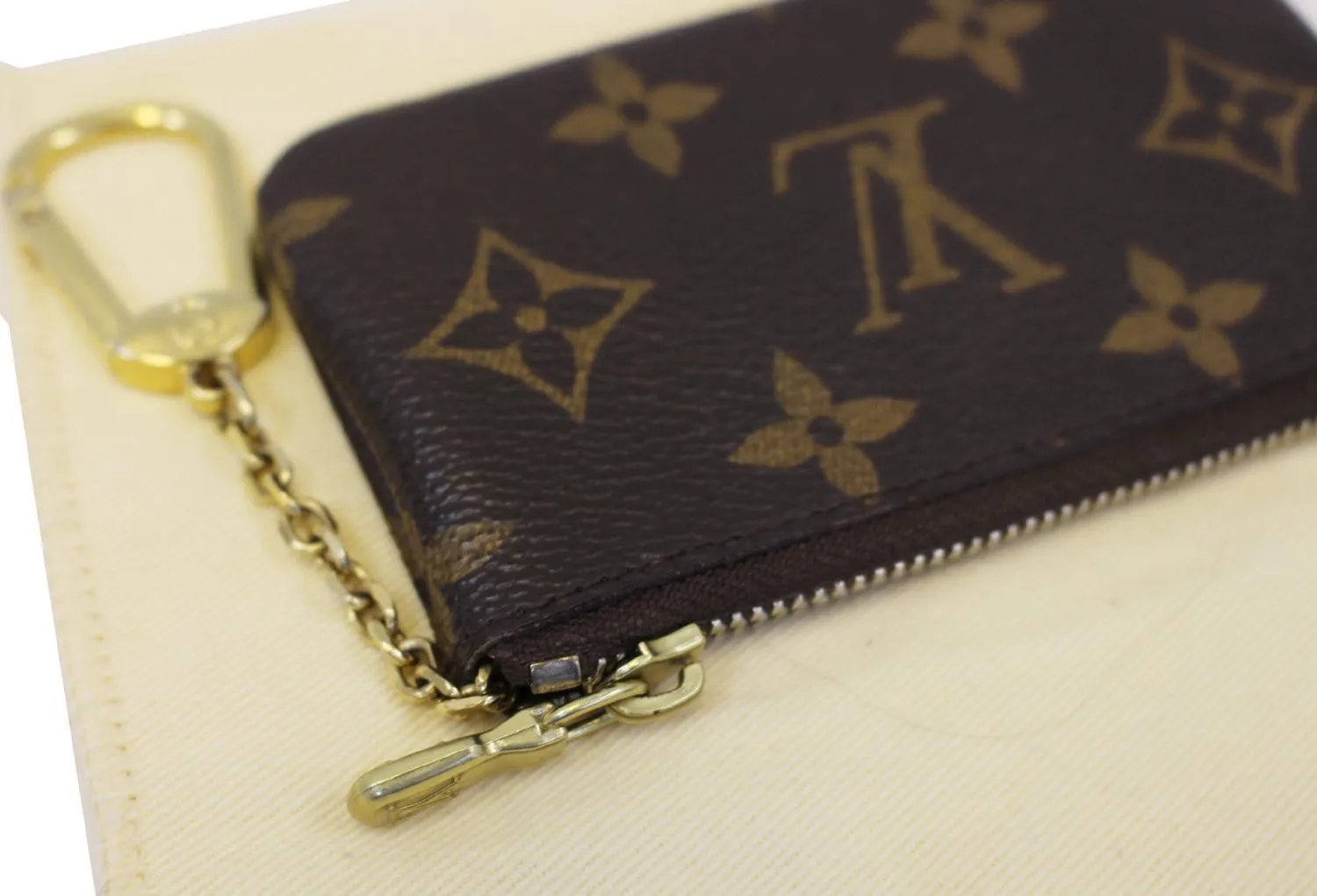 LOUIS VUITTON Monogram Canvas Pochette Key Cles Coin Case