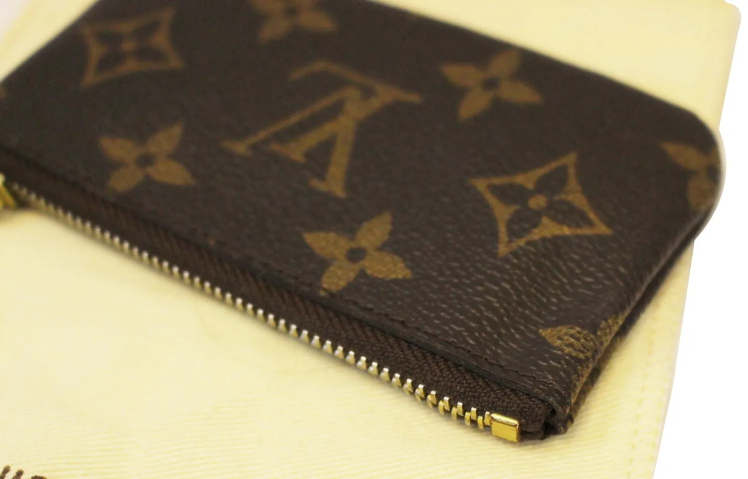 LOUIS VUITTON Monogram Canvas Pochette Key Cles Coin Case