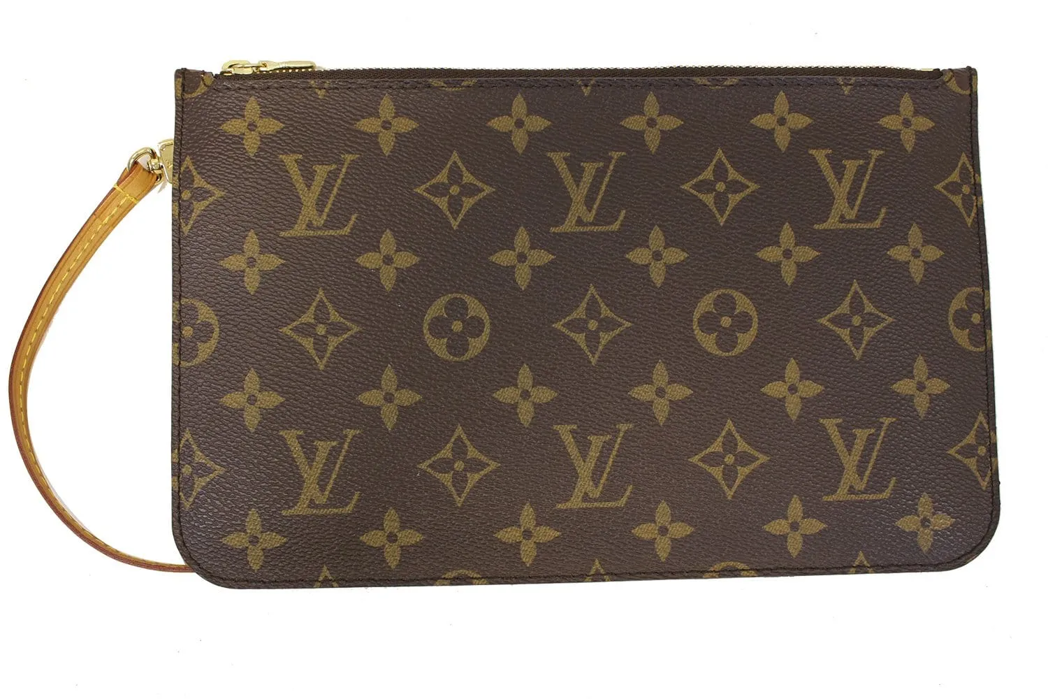 LOUIS VUITTON Monogram Canvas Pochette Wristlet Pouch Neverfull MM