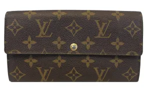LOUIS VUITTON Monogram Canvas Sarah Long Bifold Wallet