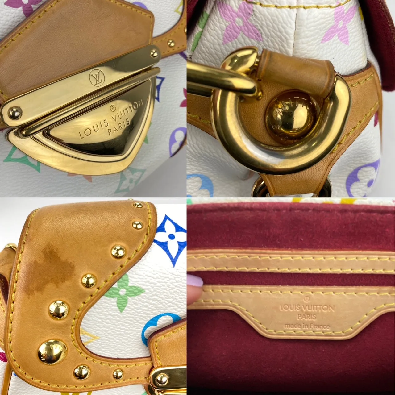 LOUIS VUITTON Monogram Multicolor Marilyn White Hand Shoulder Bag