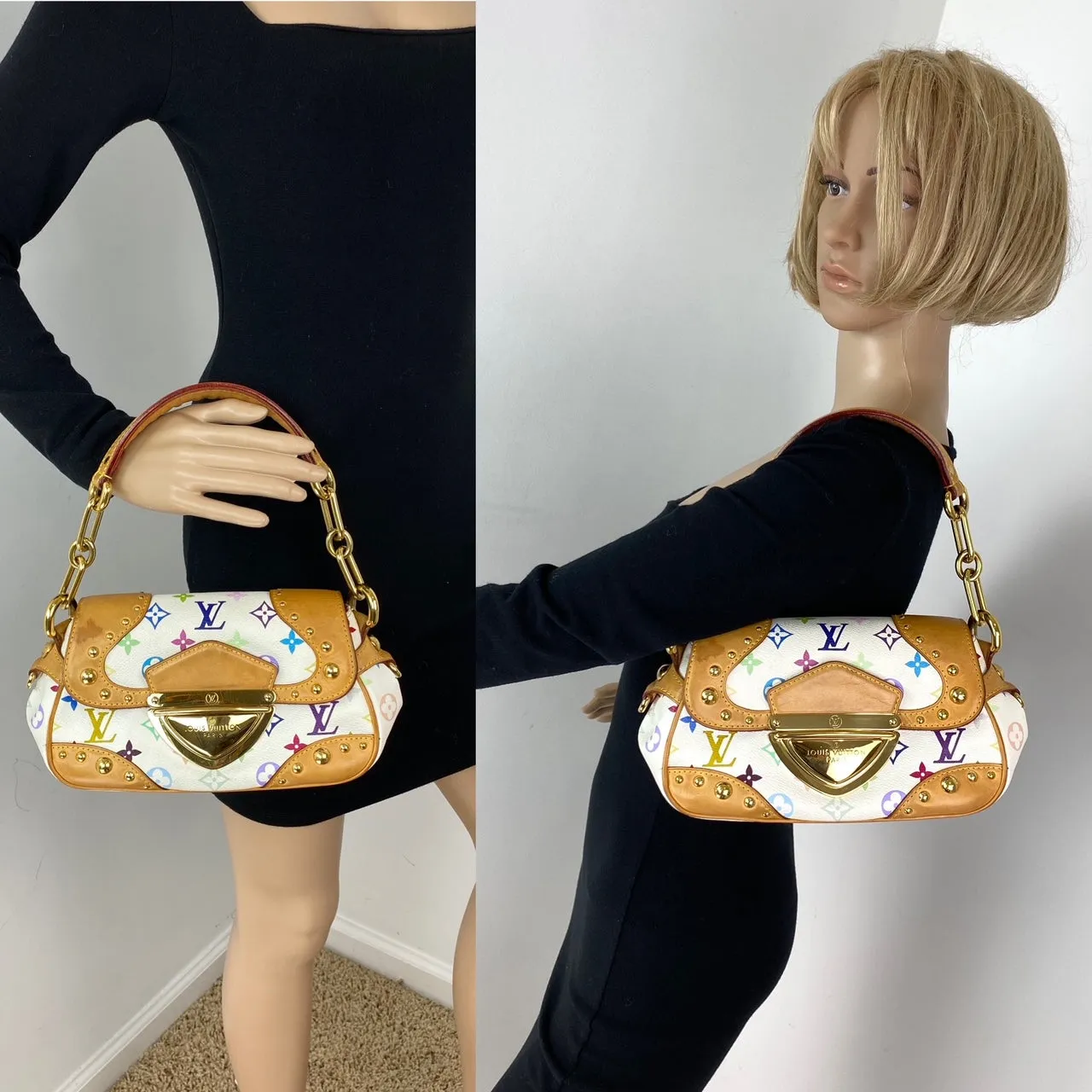 LOUIS VUITTON Monogram Multicolor Marilyn White Hand Shoulder Bag