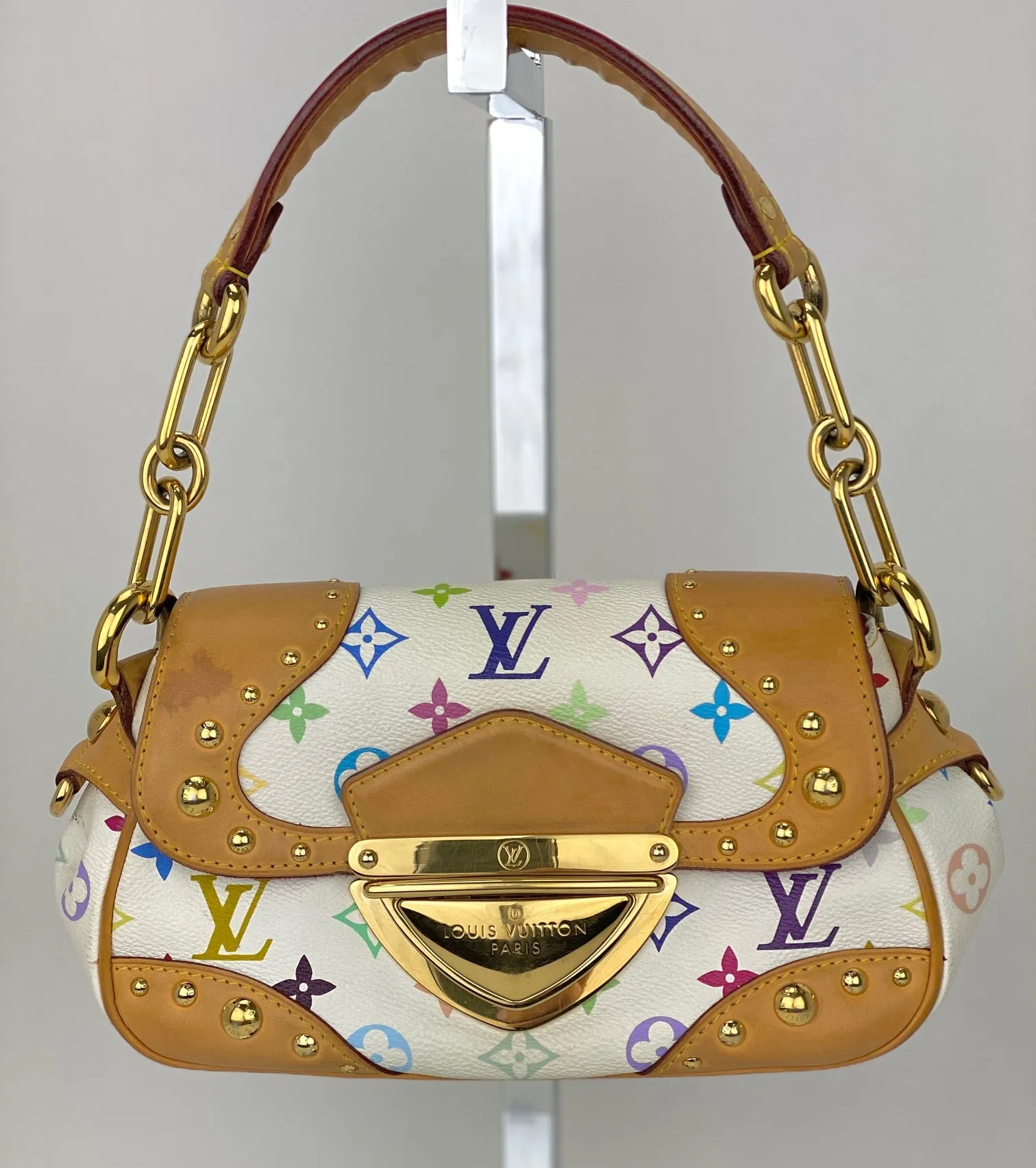 LOUIS VUITTON Monogram Multicolor Marilyn White Hand Shoulder Bag