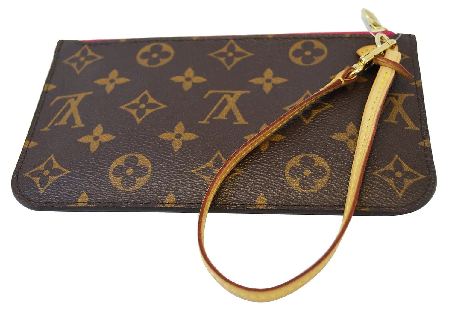 LOUIS VUITTON Monogram Neverfull MM Pochette Wristlet Clutch