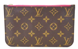 LOUIS VUITTON Monogram Neverfull MM Pochette Wristlet Clutch