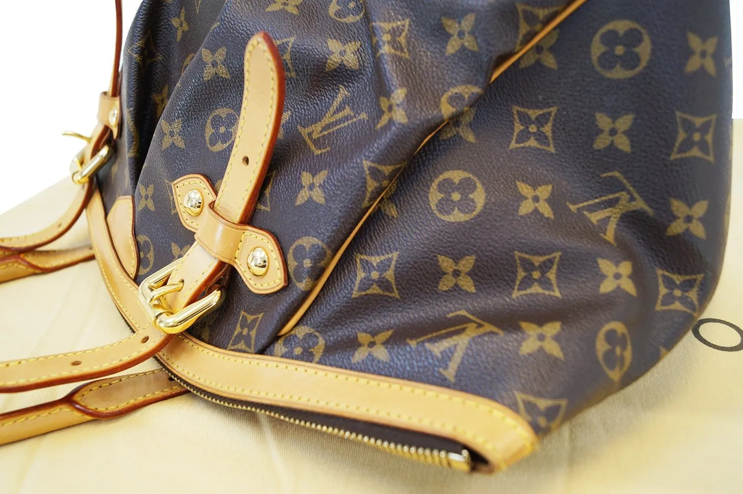 LOUIS VUITTON Monogram Tivoli GM Brown Tote Shoulder Bag