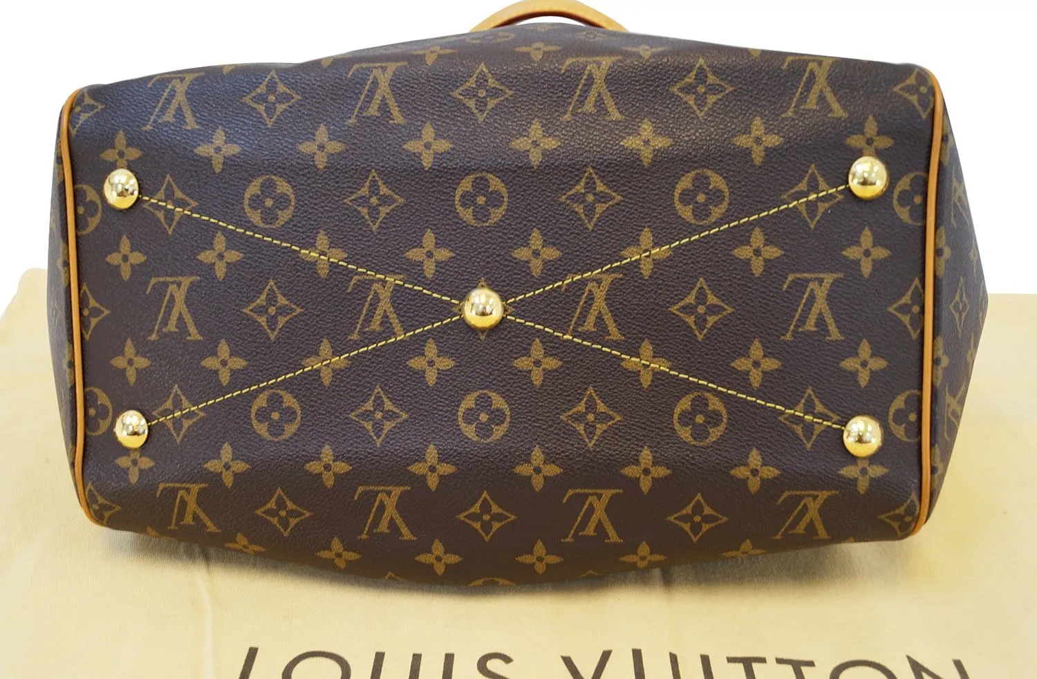 LOUIS VUITTON Monogram Tivoli GM Brown Tote Shoulder Bag