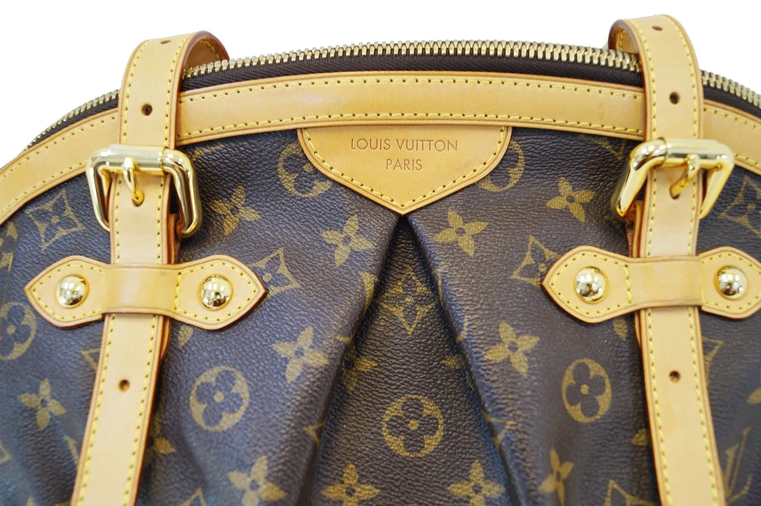 LOUIS VUITTON Monogram Tivoli GM Brown Tote Shoulder Bag