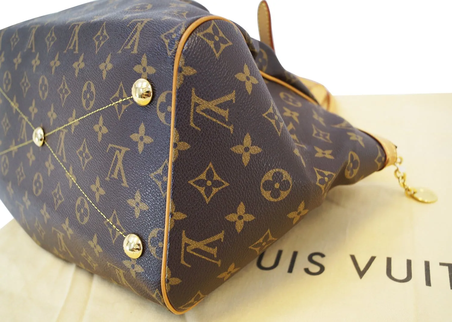 LOUIS VUITTON Monogram Tivoli GM Brown Tote Shoulder Bag
