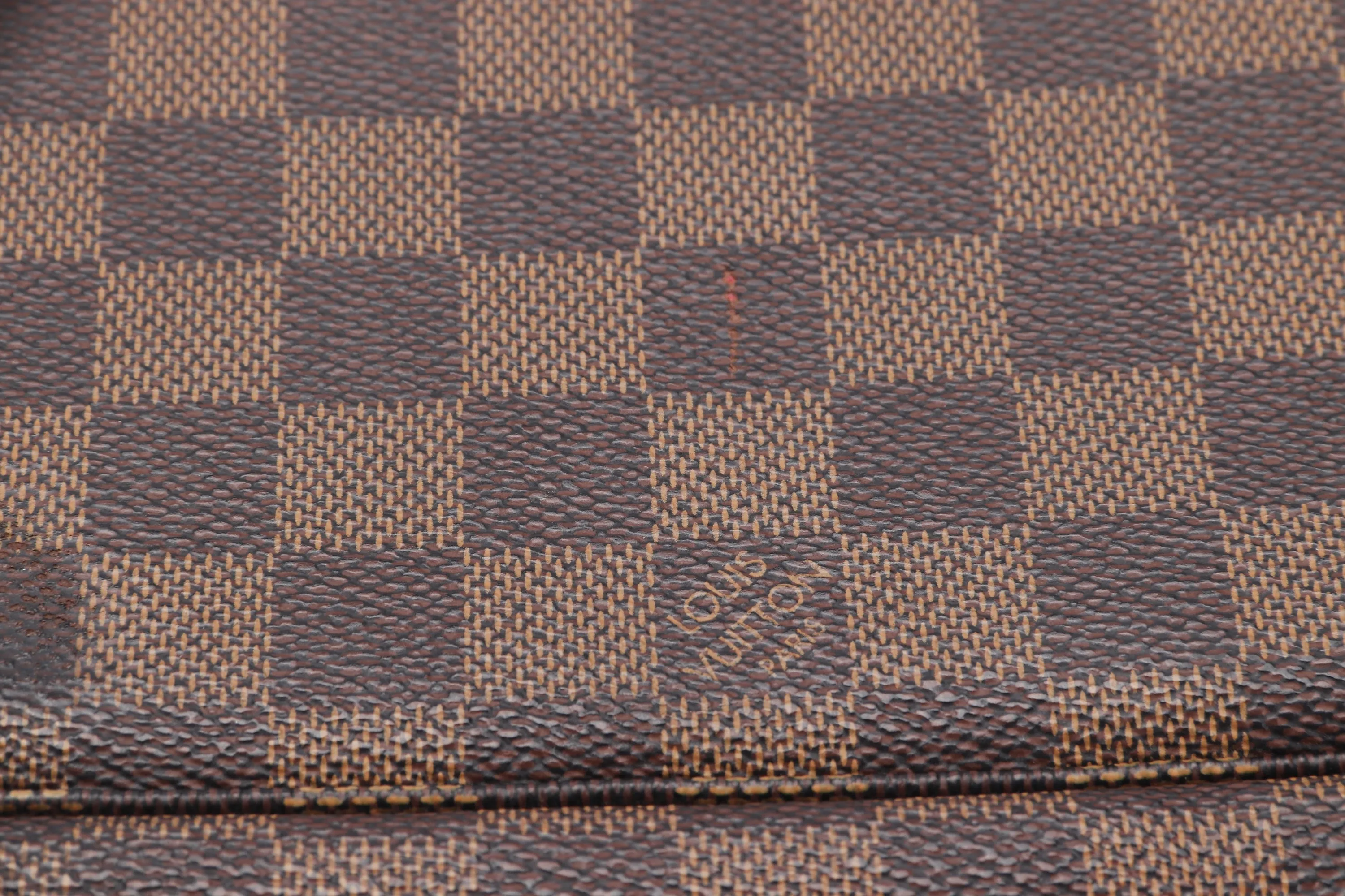 LOUIS VUITTON N41357 NEVERFULL (FL3171) GM SIZE DAMIER EBÈNE CANVAS GOLD HARDWARE, NO DUST COVER