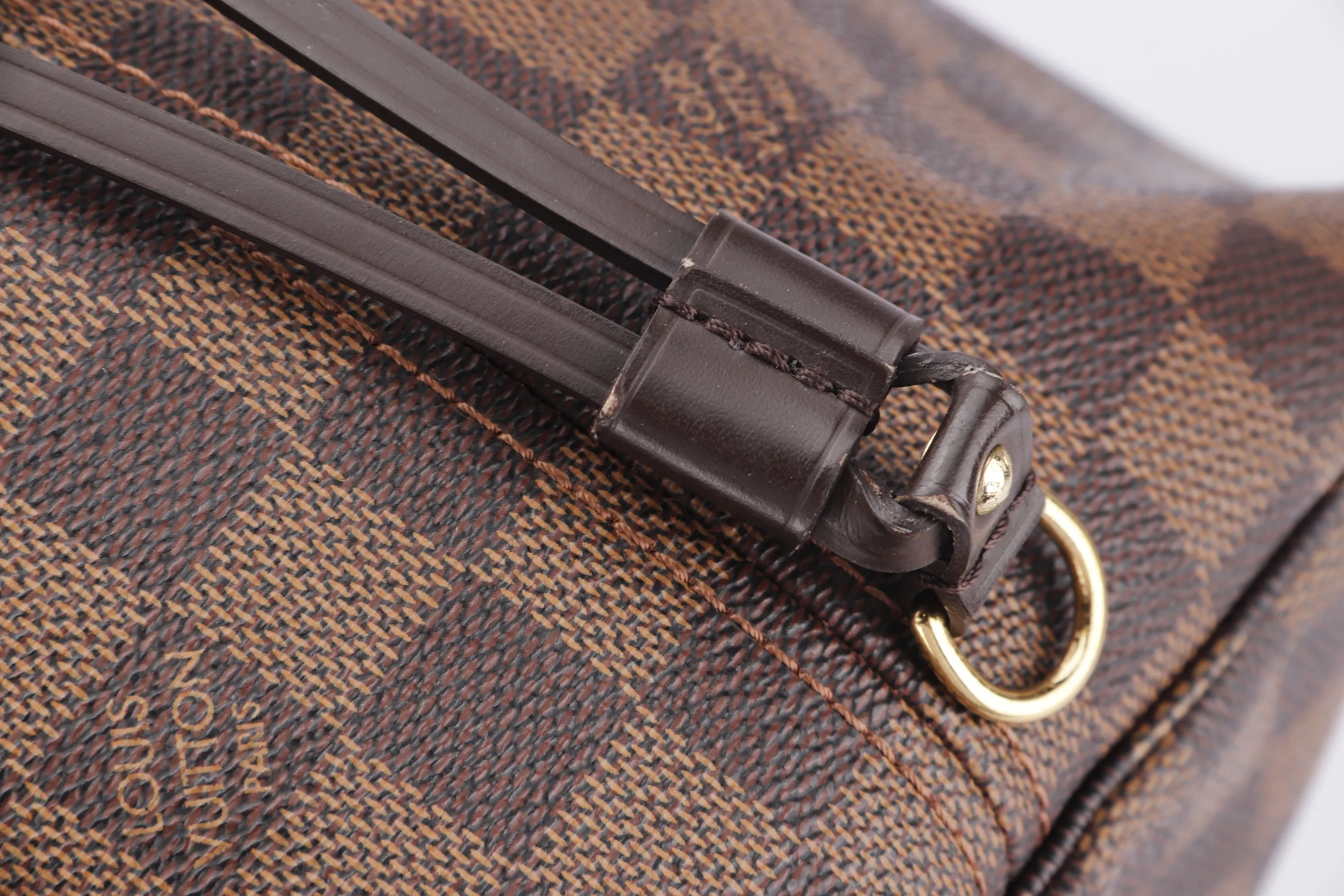 LOUIS VUITTON N41357 NEVERFULL (FL3171) GM SIZE DAMIER EBÈNE CANVAS GOLD HARDWARE, NO DUST COVER