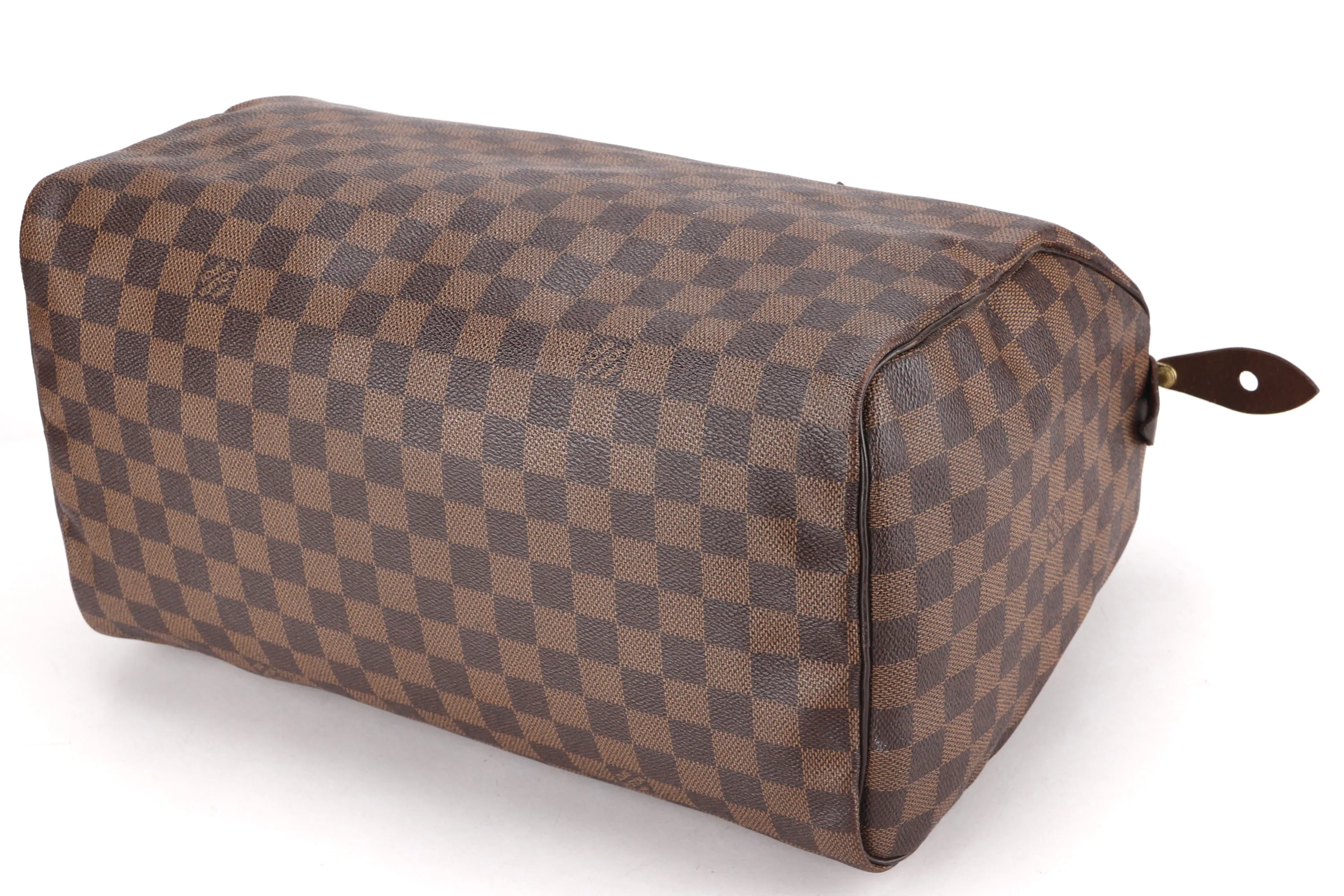 LOUIS VUITTON N41523 SPEEDY 35 (DU3141) DAMIER EBENE, WITH KEYS & LOCK, NO DUST COVER