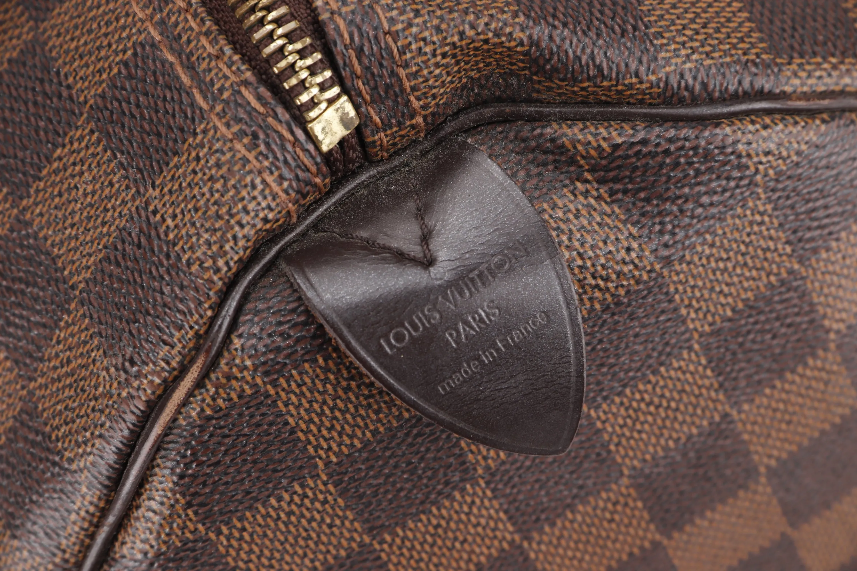 LOUIS VUITTON N41523 SPEEDY 35 (DU3141) DAMIER EBENE, WITH KEYS & LOCK, NO DUST COVER