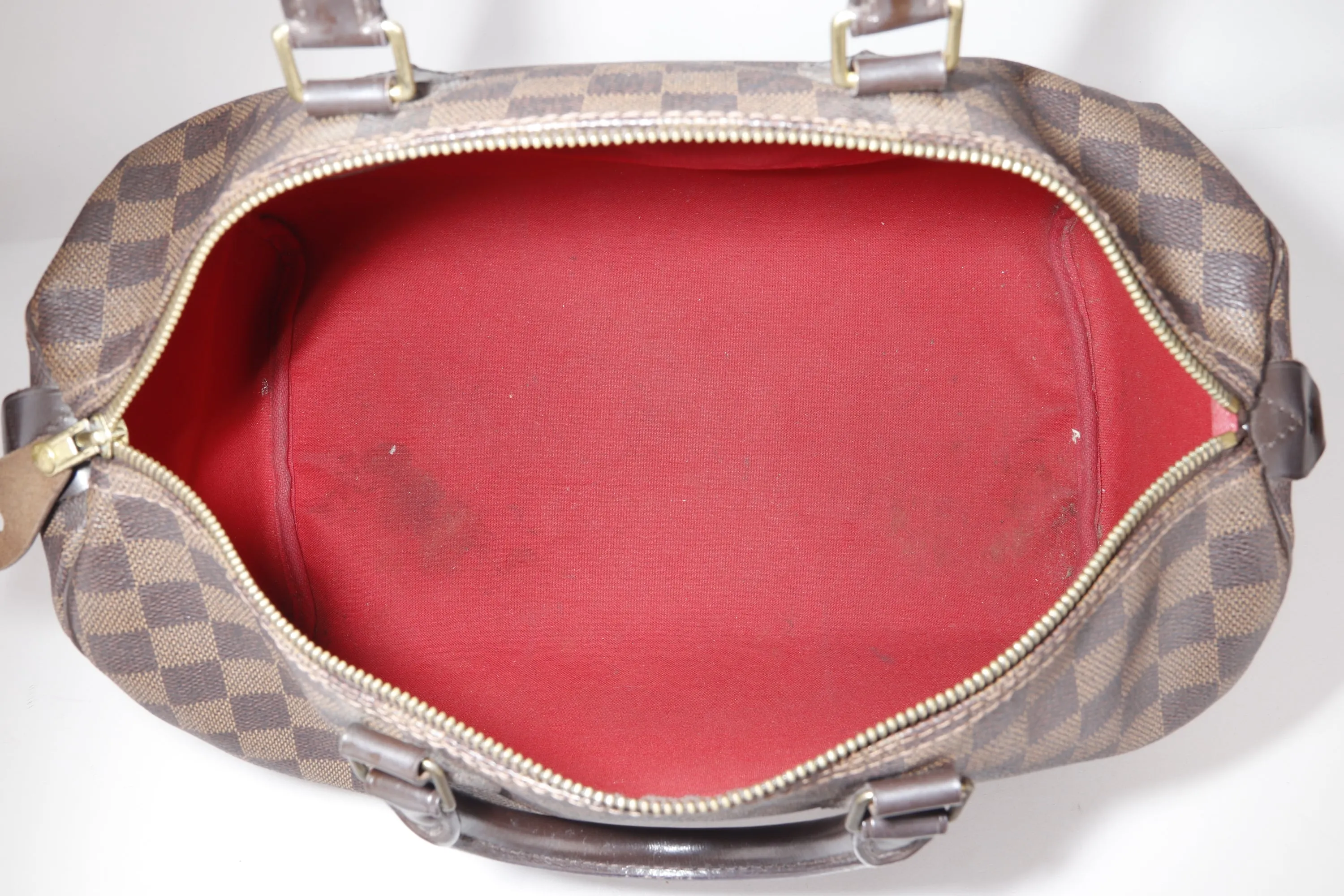 LOUIS VUITTON N41523 SPEEDY 35 (DU3141) DAMIER EBENE, WITH KEYS & LOCK, NO DUST COVER