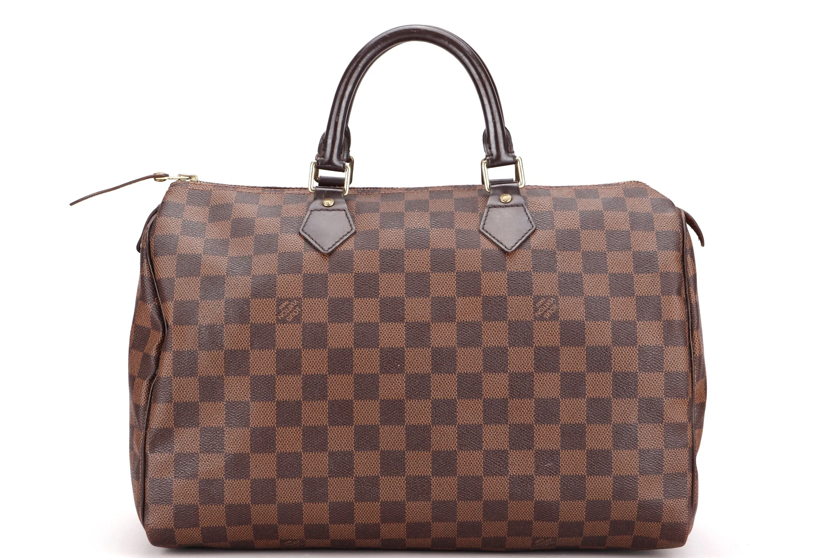 LOUIS VUITTON N41523 SPEEDY 35 (DU3141) DAMIER EBENE, WITH KEYS & LOCK, NO DUST COVER