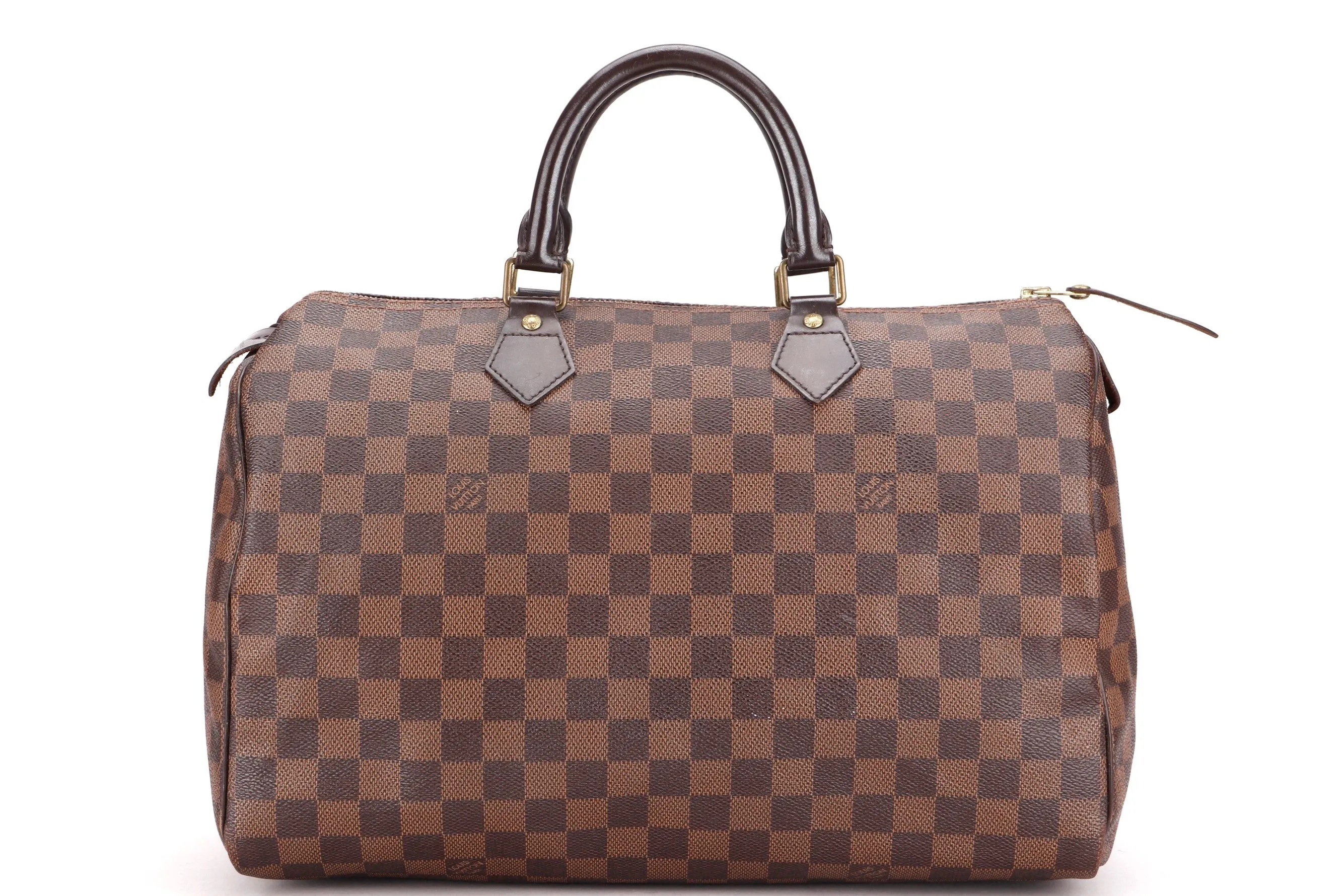 LOUIS VUITTON N41523 SPEEDY 35 (DU3141) DAMIER EBENE, WITH KEYS & LOCK, NO DUST COVER