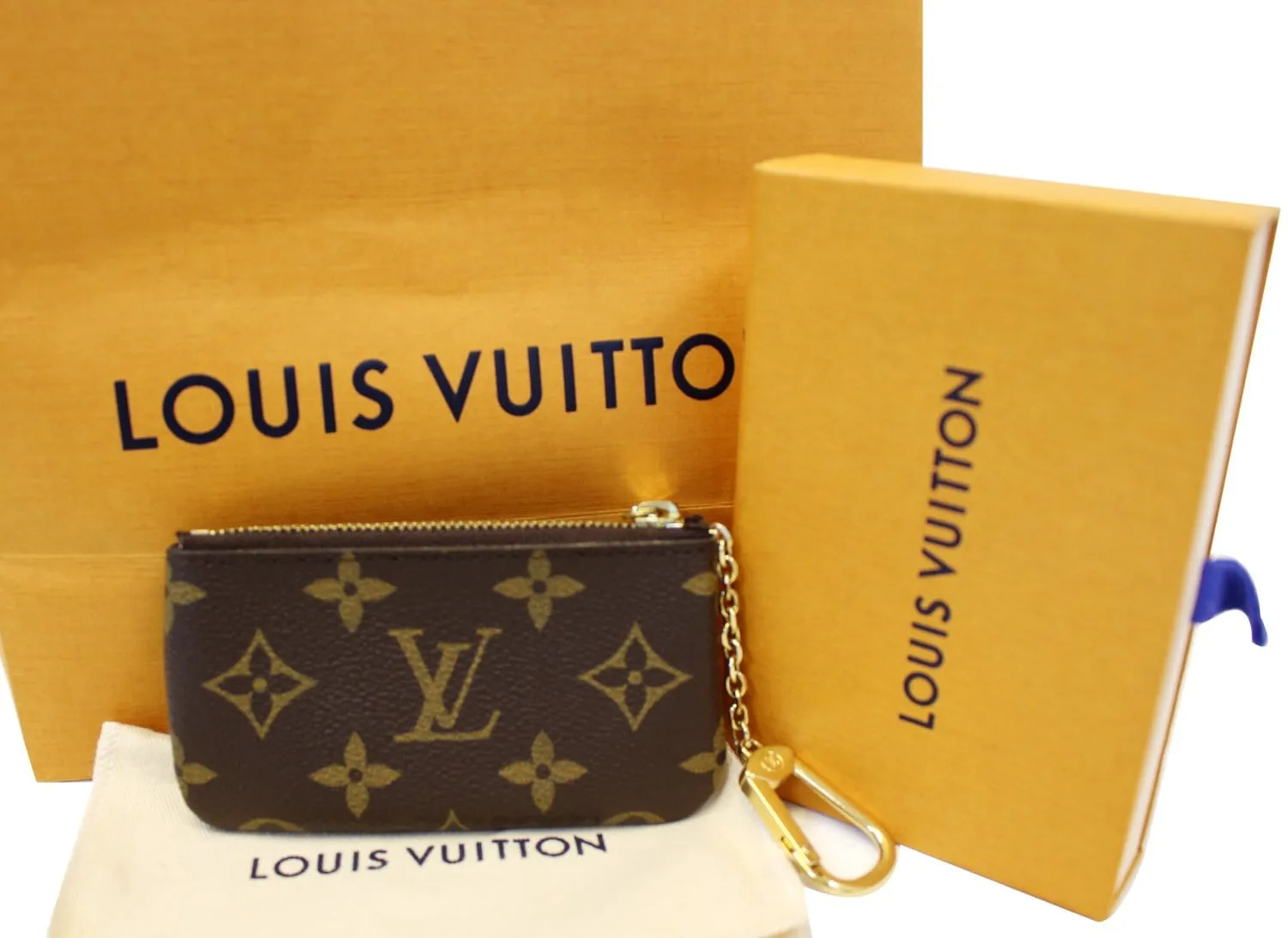LOUIS VUITTON Pochette Key Cles Monogram Canvas Coin Case
