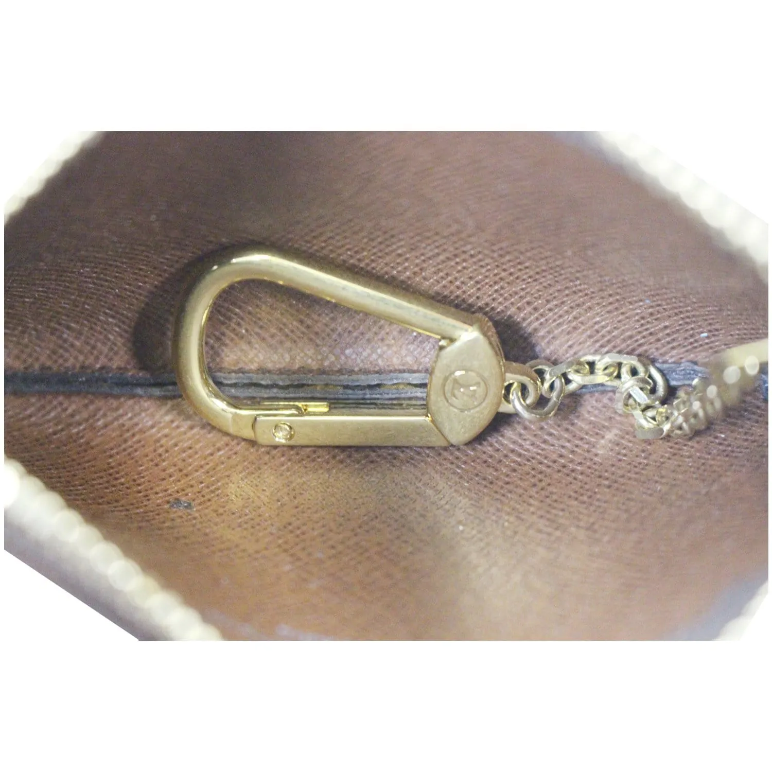 LOUIS VUITTON Pochette Key Cles Monogram Canvas Coin Case