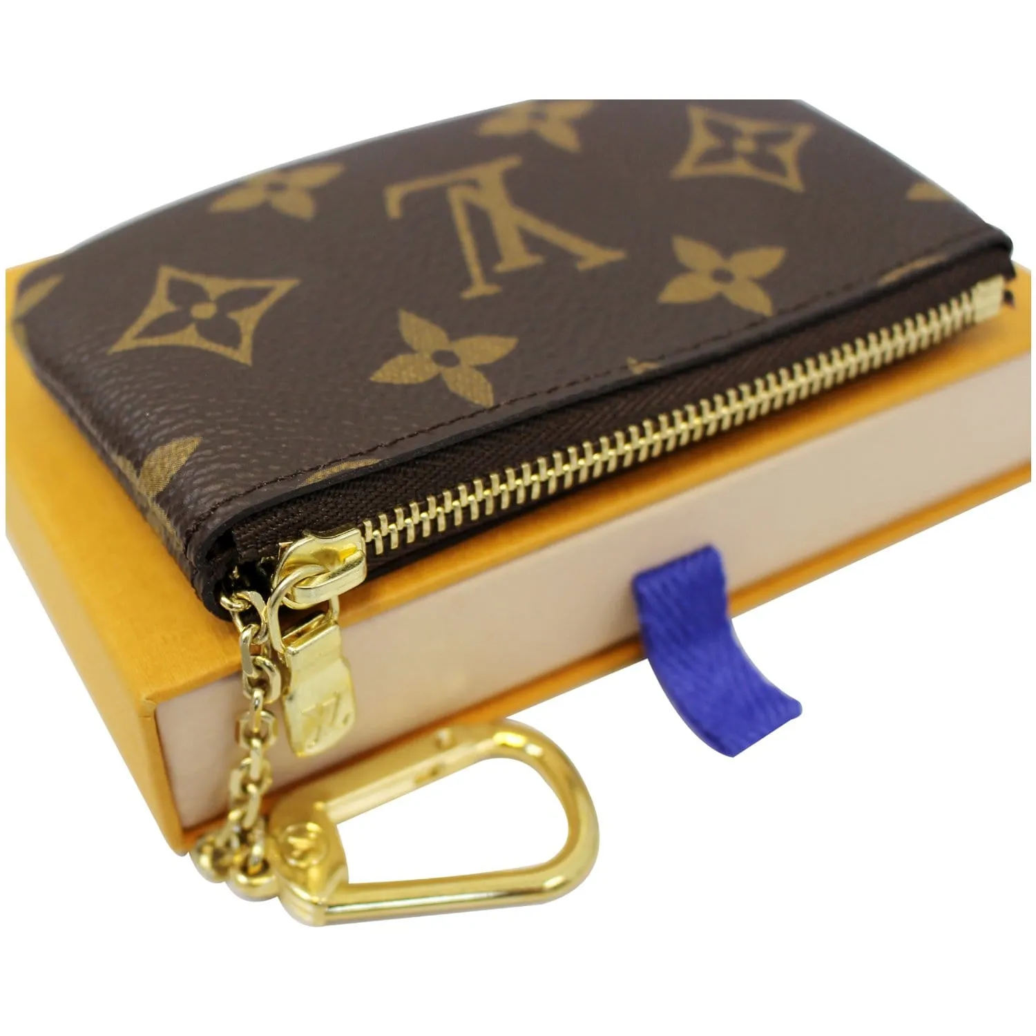 LOUIS VUITTON Pochette Key Cles Monogram Canvas Coin Case