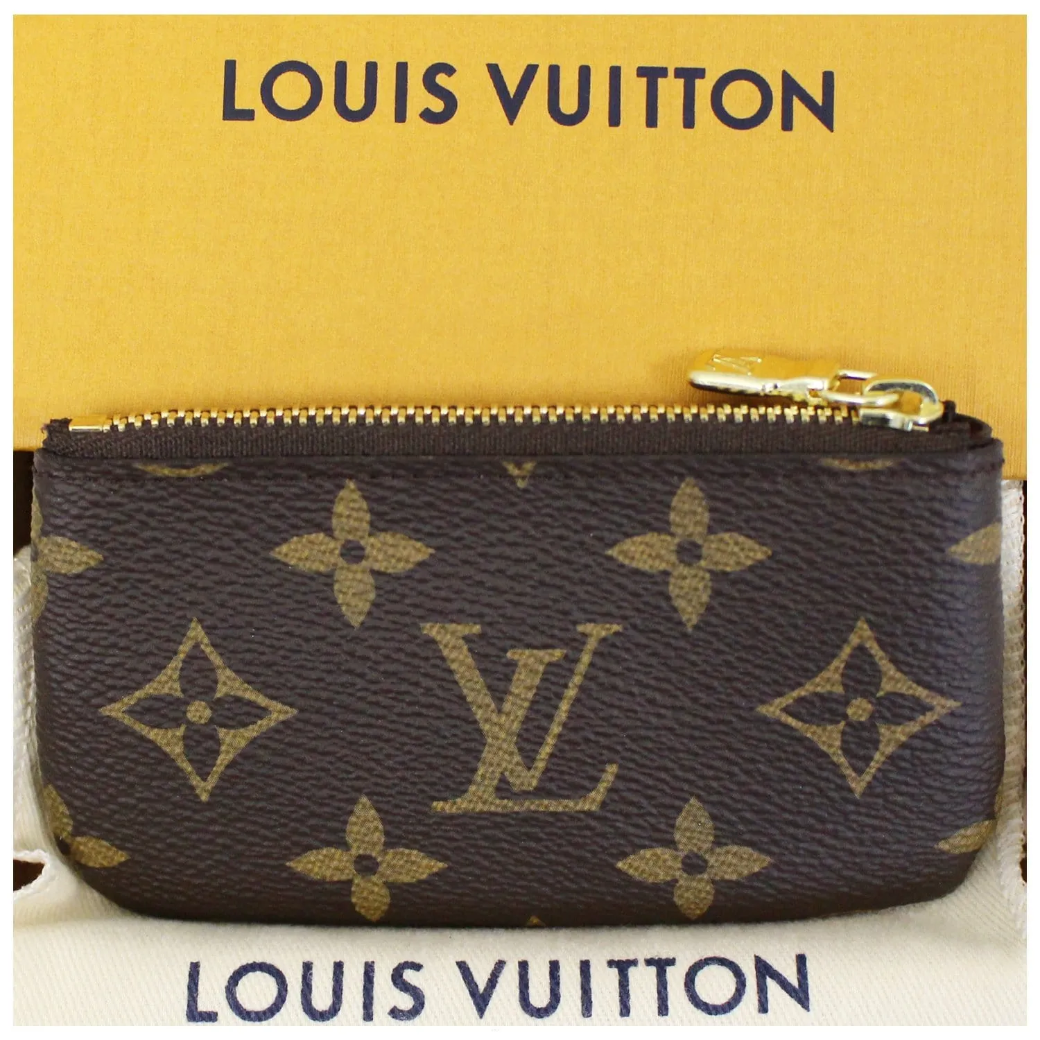 LOUIS VUITTON Pochette Key Cles Monogram Canvas Coin Case