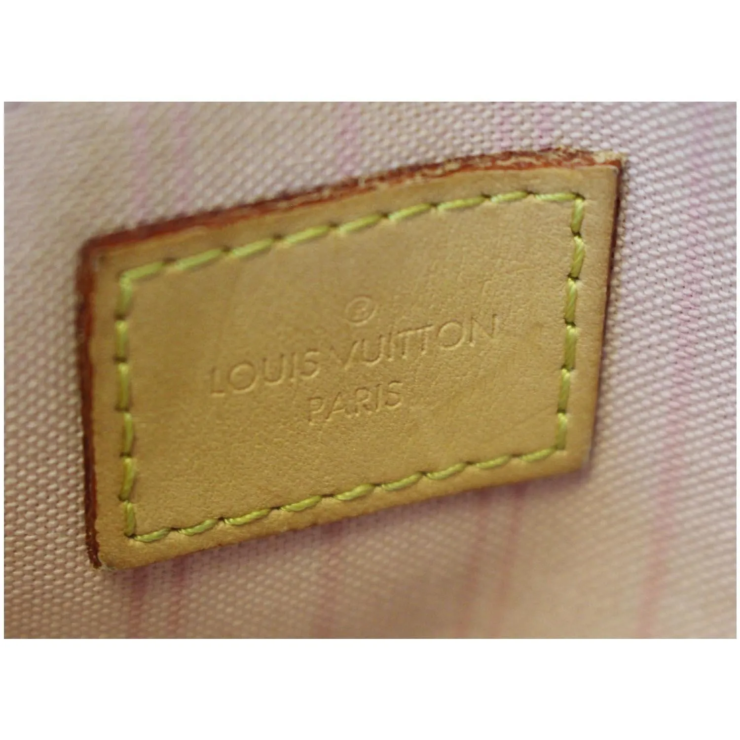LOUIS VUITTON Pochette Wristlet Pouch Damier Azur Neverfull MM White