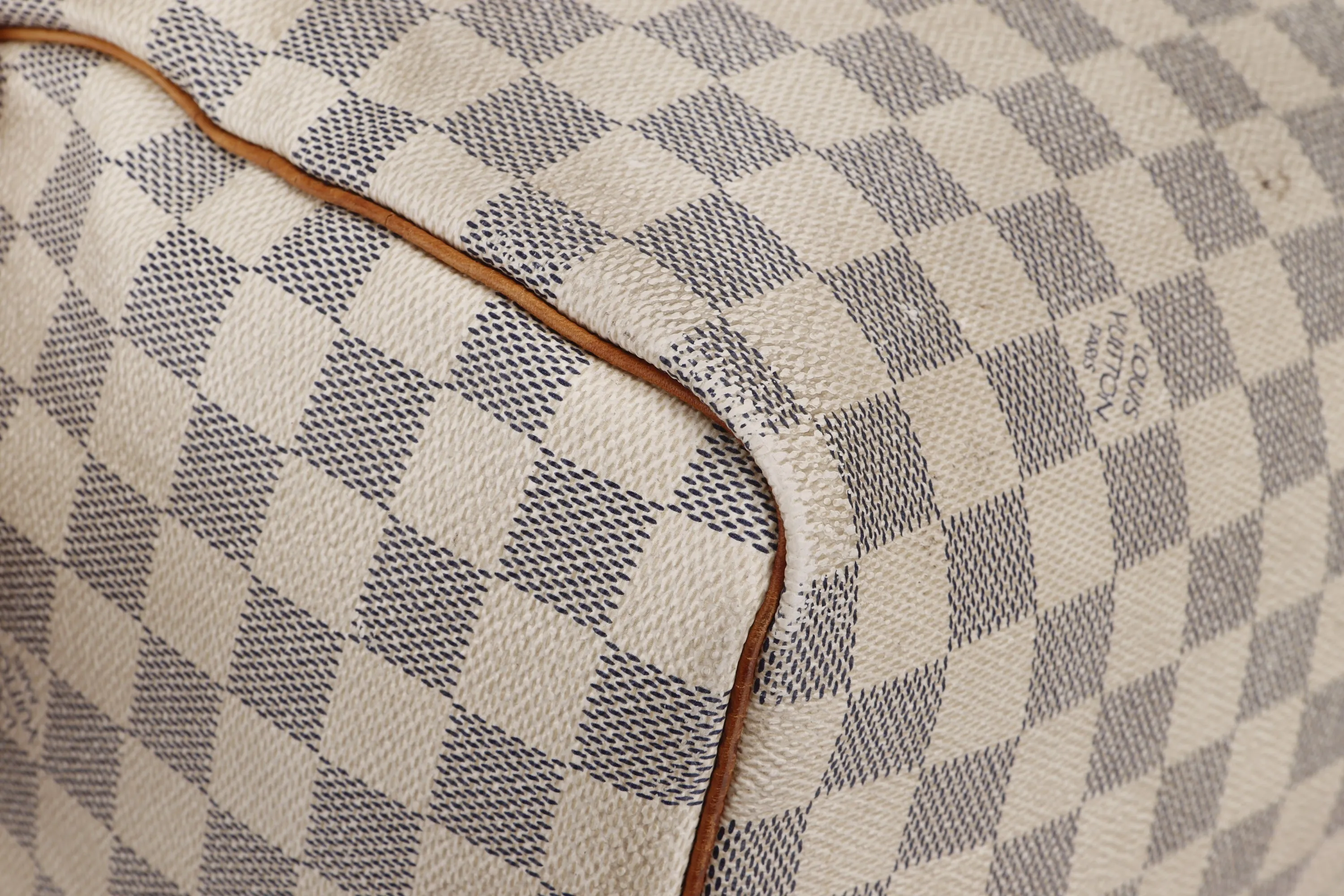 LOUIS VUITTON SPEEDY 30 (SP3130) DAMIER AZUR CANVAS GOLD HARDWARE, WITH LOCK, NO KEYS & DUST COVER