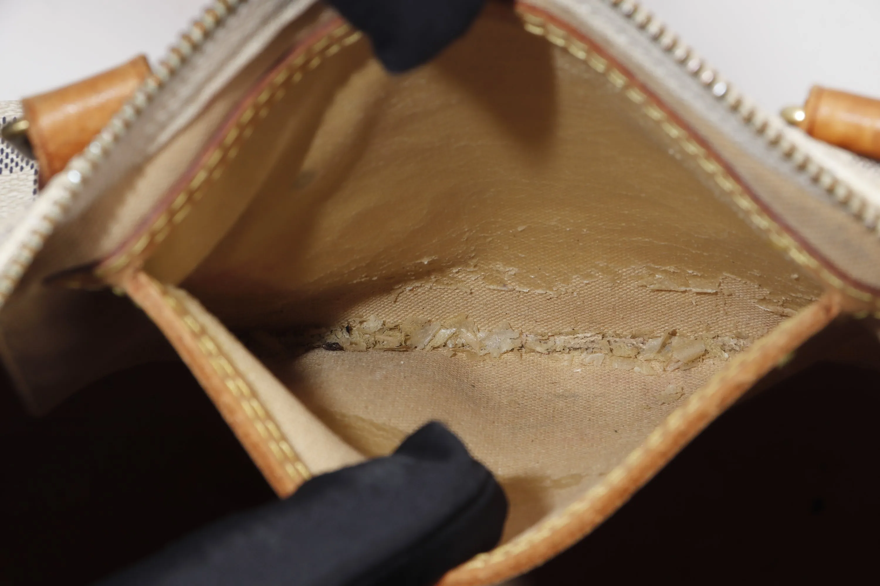 LOUIS VUITTON SPEEDY 30 (SP3130) DAMIER AZUR CANVAS GOLD HARDWARE, WITH LOCK, NO KEYS & DUST COVER