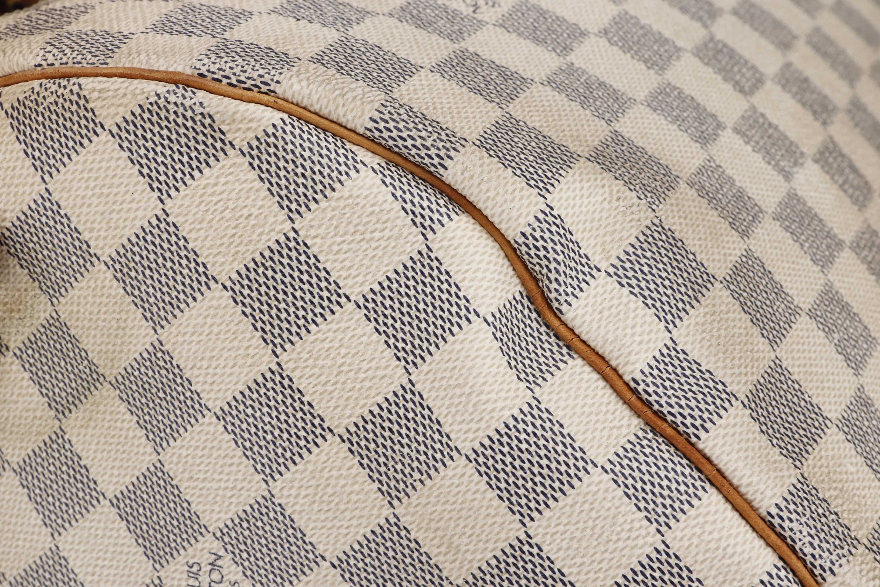 LOUIS VUITTON SPEEDY 30 (SP3130) DAMIER AZUR CANVAS GOLD HARDWARE, WITH LOCK, NO KEYS & DUST COVER